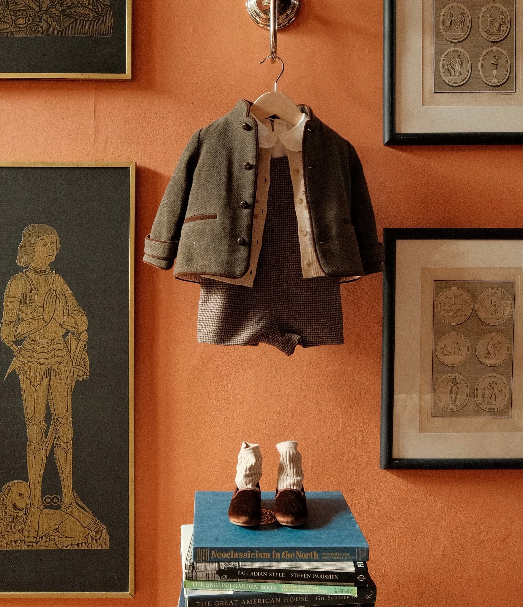 Edgehill Collection x Kristin Ellen Hockman Baby Boys Stand Collar Moritz Jacket