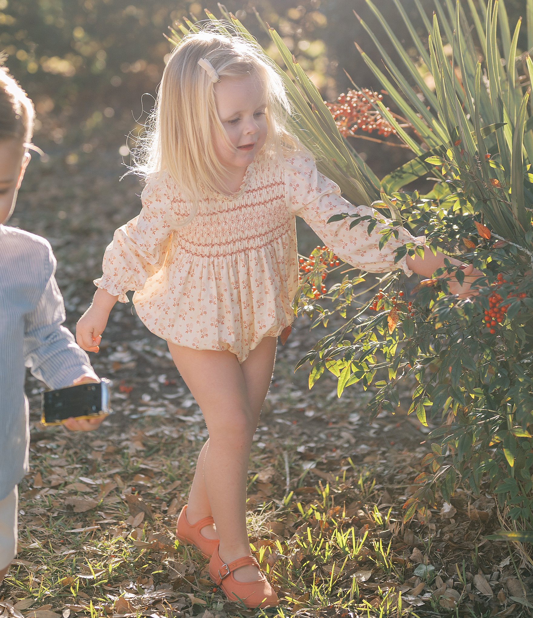 Edgehill Collection x Kristin Ellen Hockman Baby Girls Newborn-3T Agnes Long Sleeve Smocked Bubble