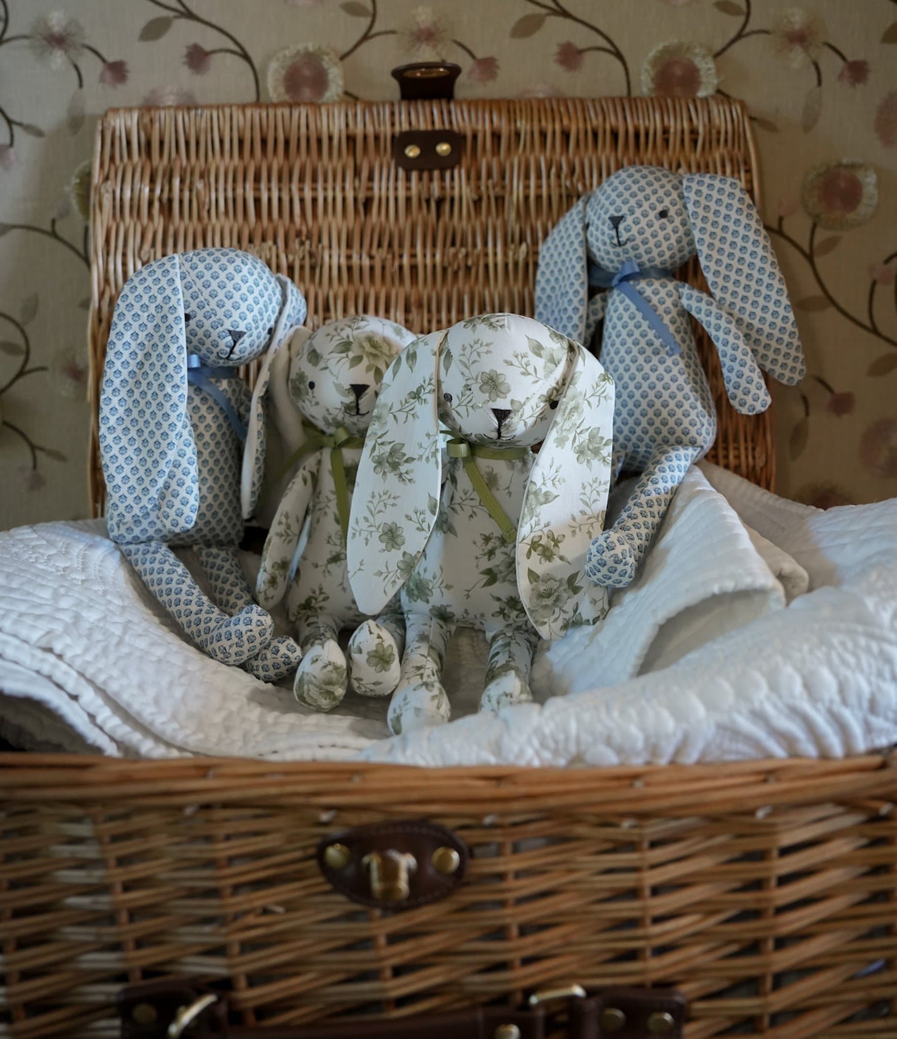 Edgehill Collection x Megan Karp Peter Floral Bunny Plush Toy