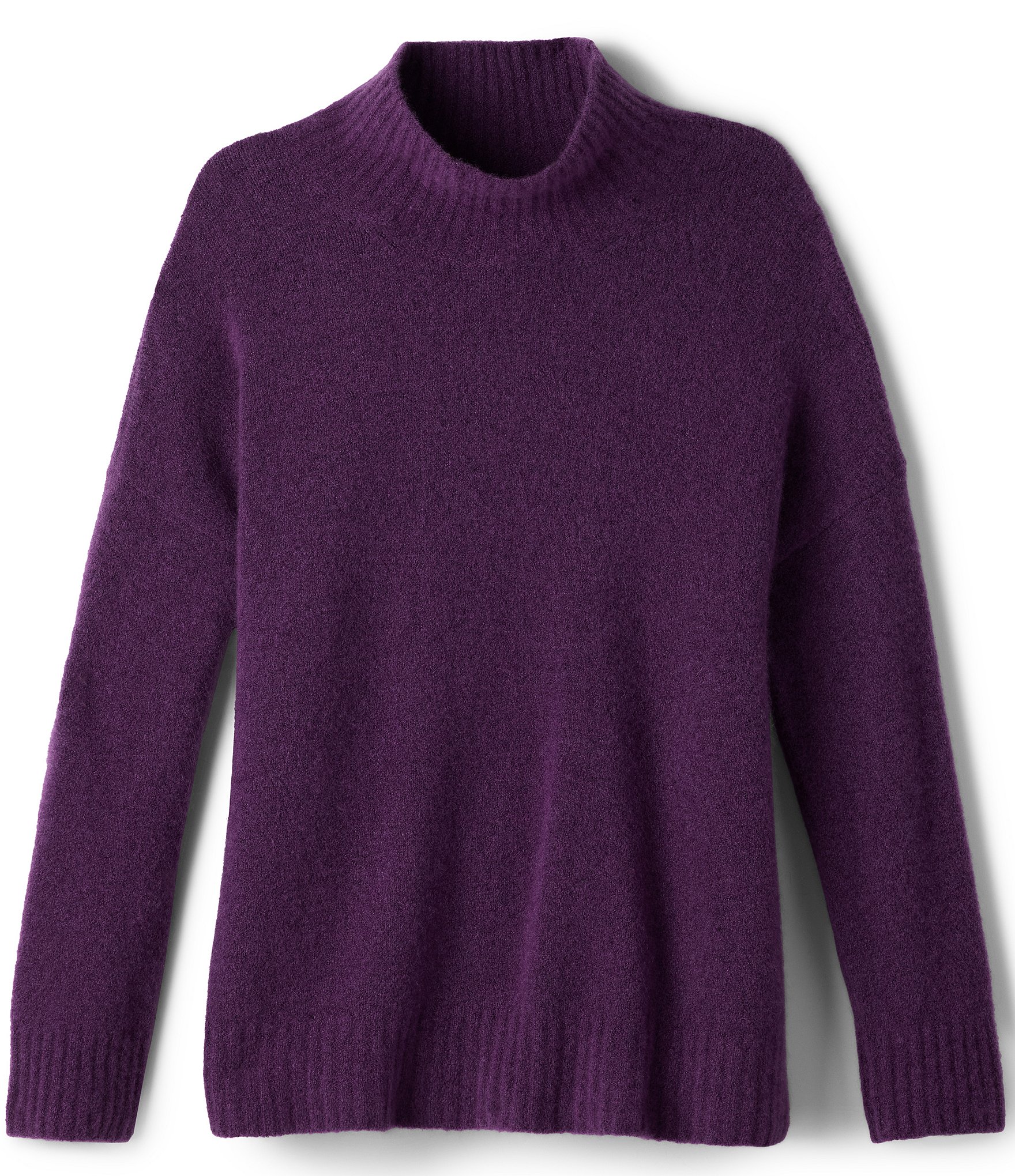 Eileen Fisher Cashmere Silk Bliss Turtleneck Long Sleeve Boxy Top