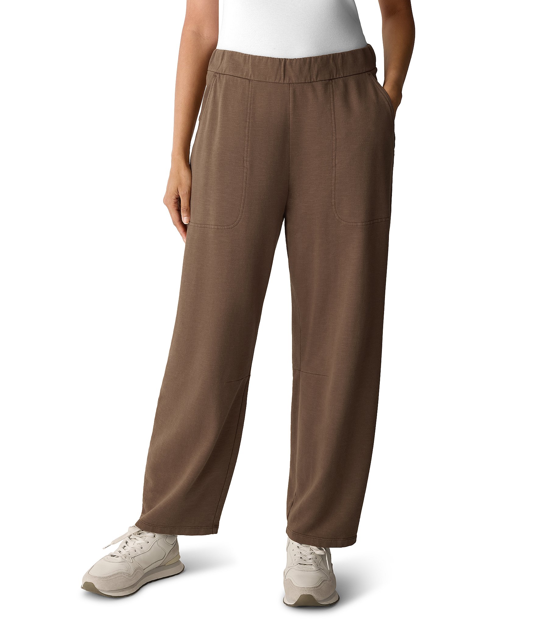 Eileen Fisher Garment Dyed Terry Pull-On Ankle Coordinating Pants