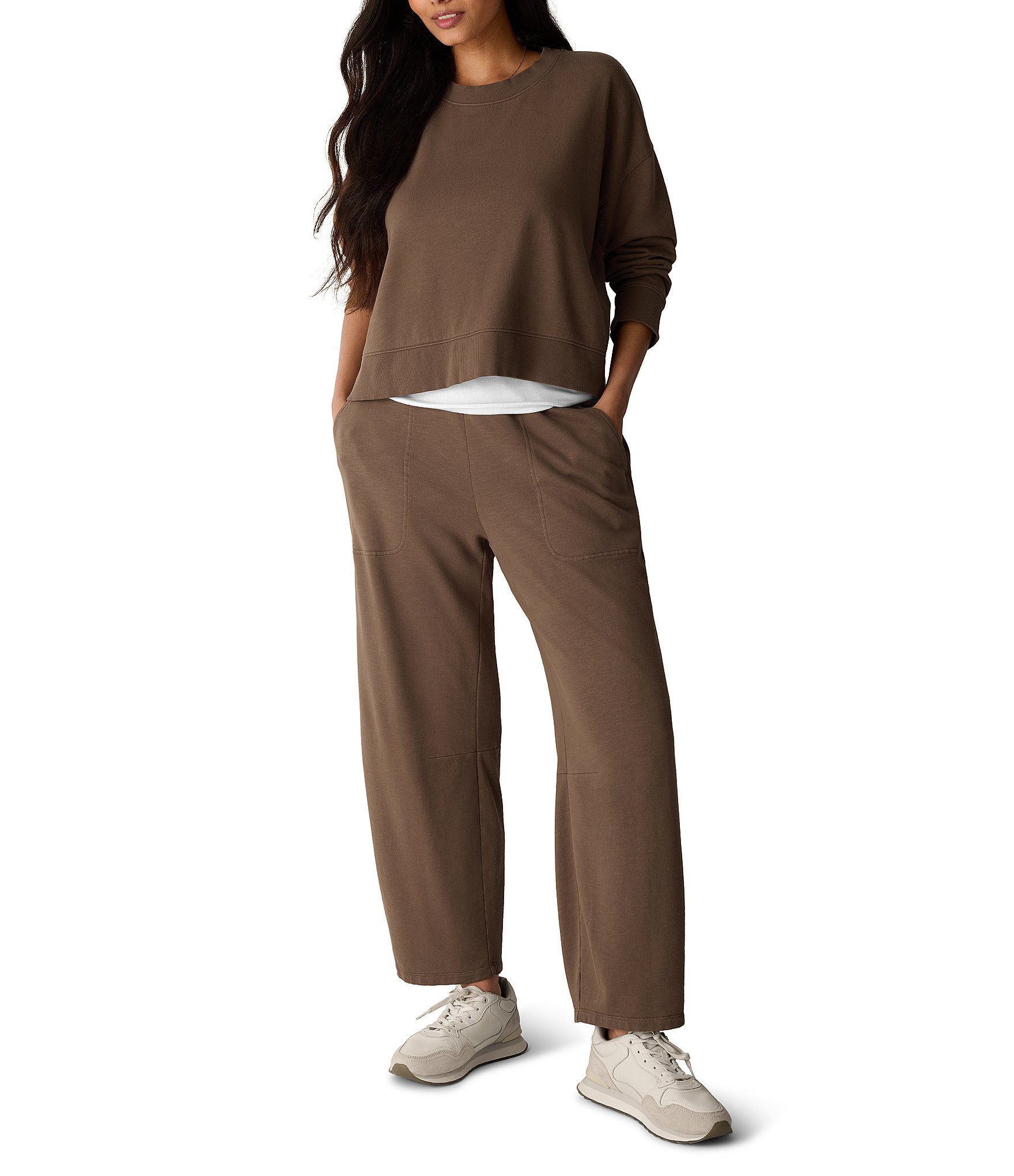 Eileen Fisher Garment Dyed Terry Pull-On Ankle Coordinating Pants