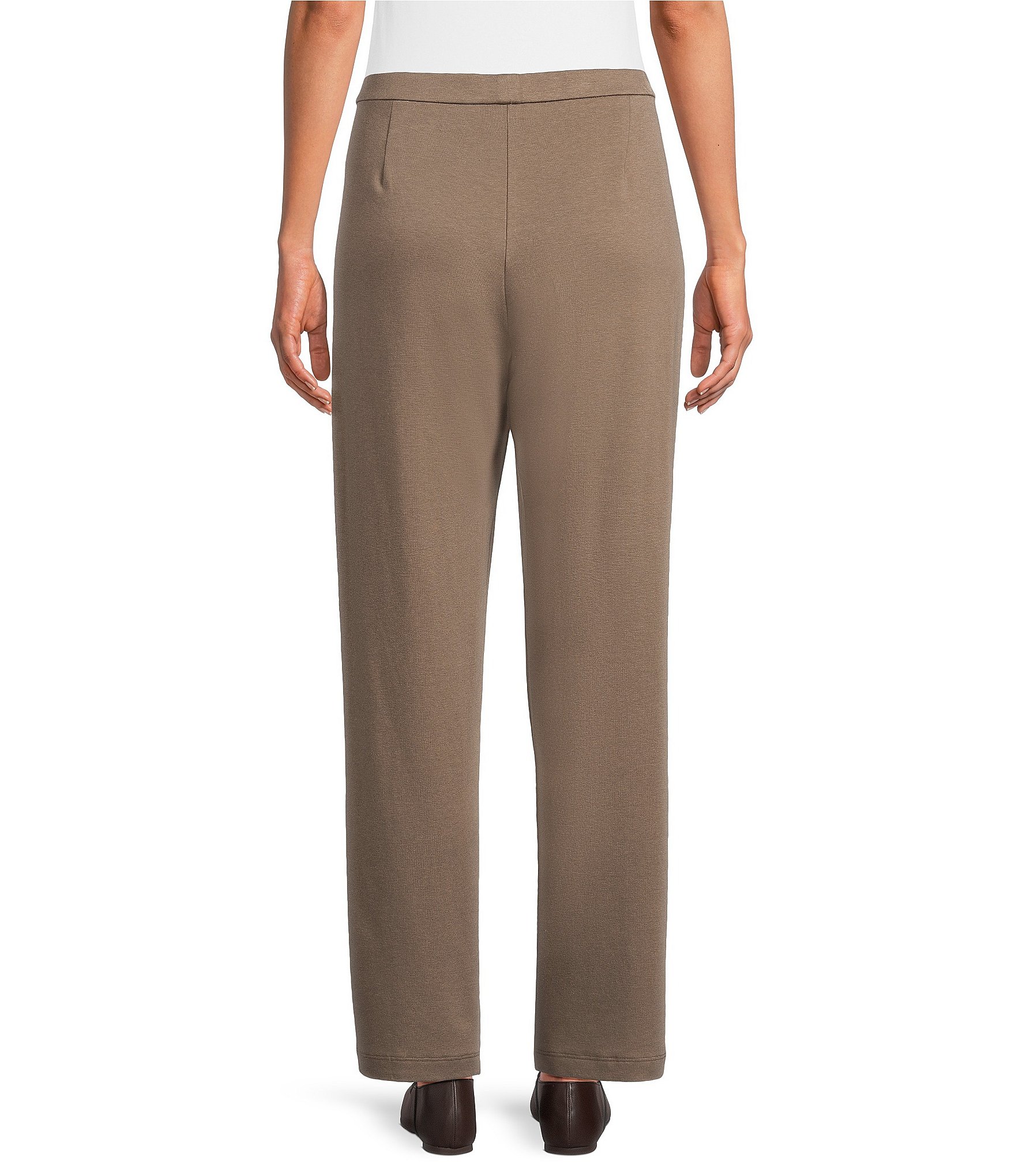 Eileen Fisher Cozy Brushed Terry Hug Slouch Pull-On Tapered Ankle Pants