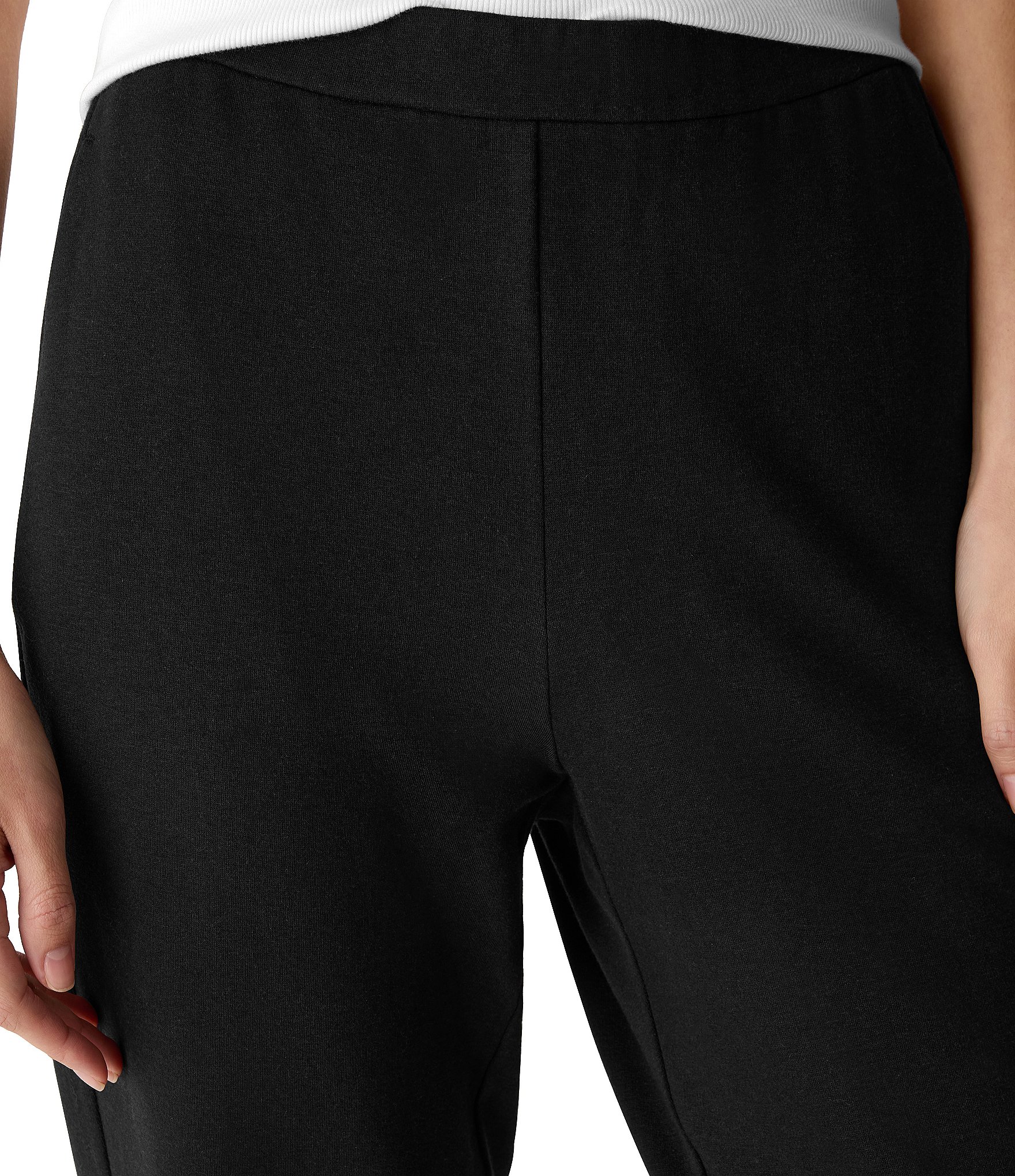 Eileen Fisher Cozy Brushed Terry Hug Slouch Pull-On Tapered Ankle Pants