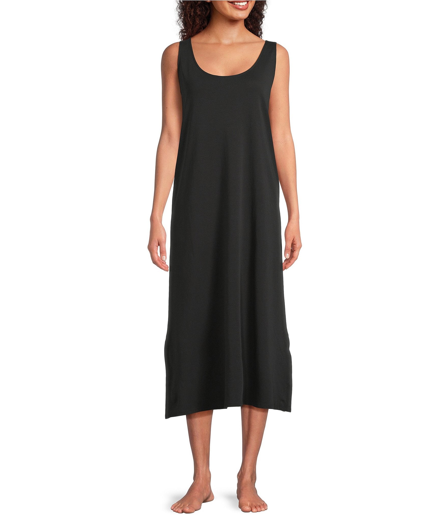 Eileen Fisher Organic Cotton Interlock Knit Long Nightgown