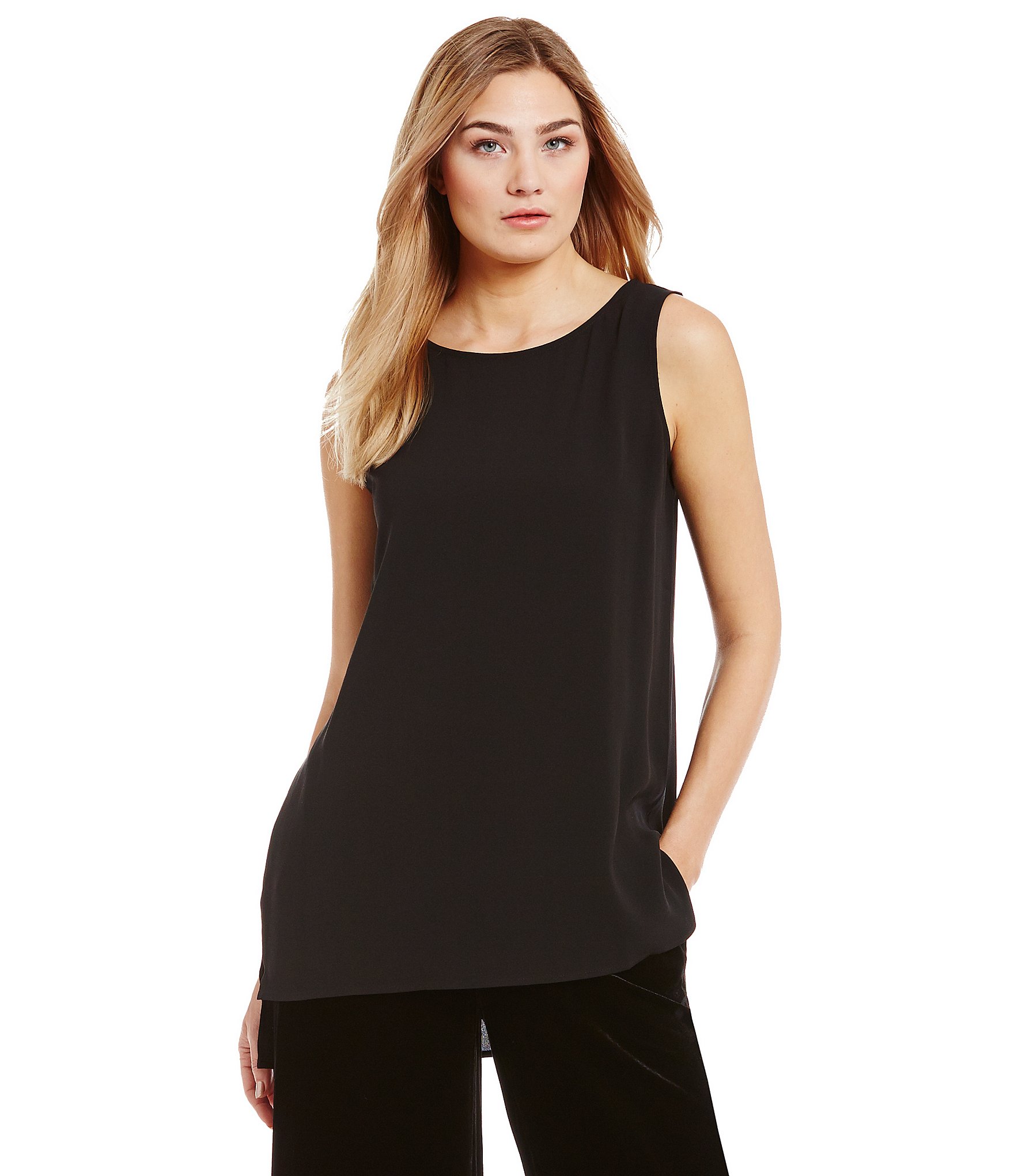 Eileen Fisher Petite Silk Shell | Dillard's