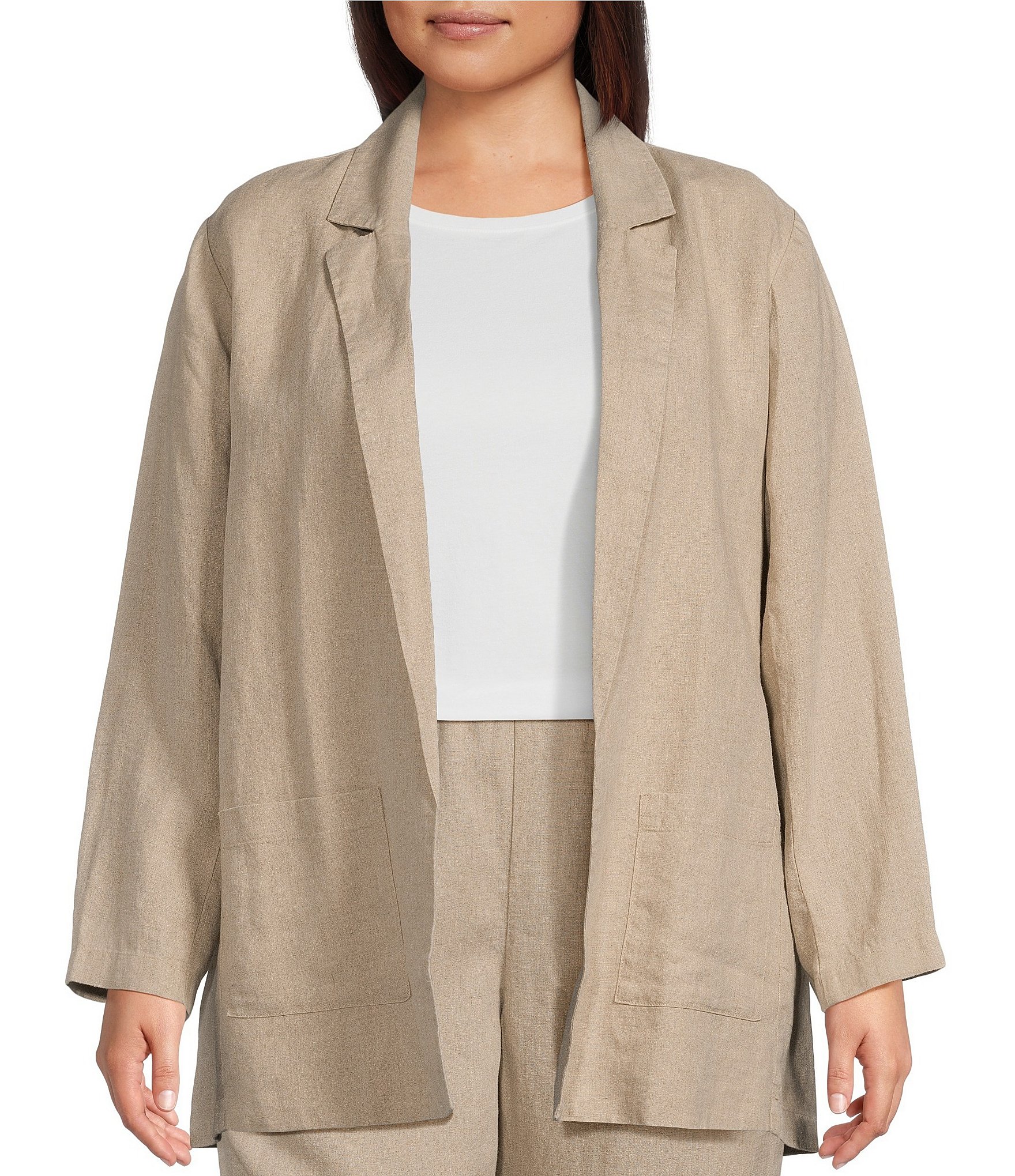 Organic Linen Long Blazer