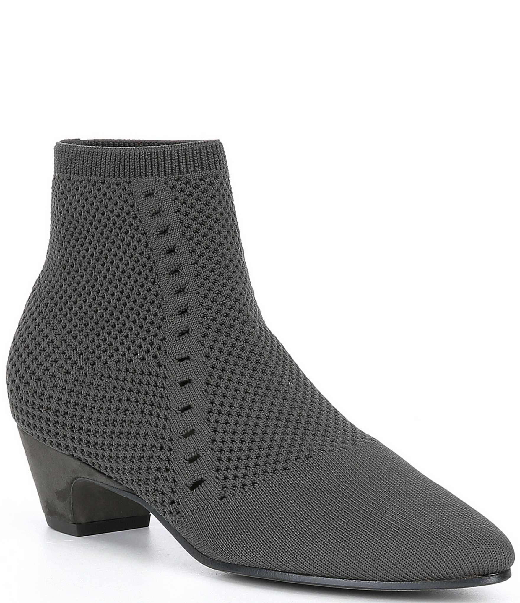 stretch booties block heel