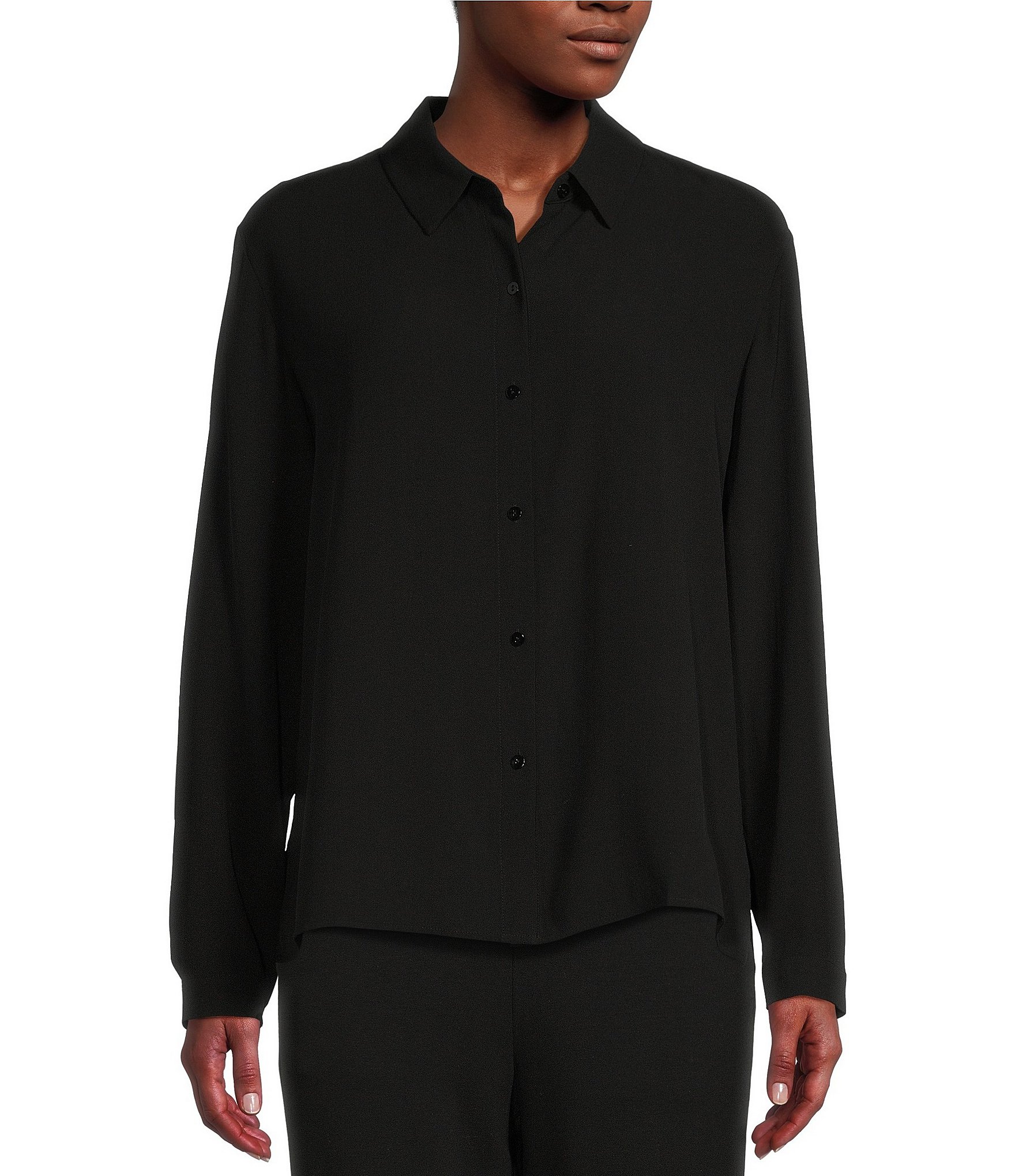 long black shirt: Women\'s Dillard\'s Dressy Tops & Tops 