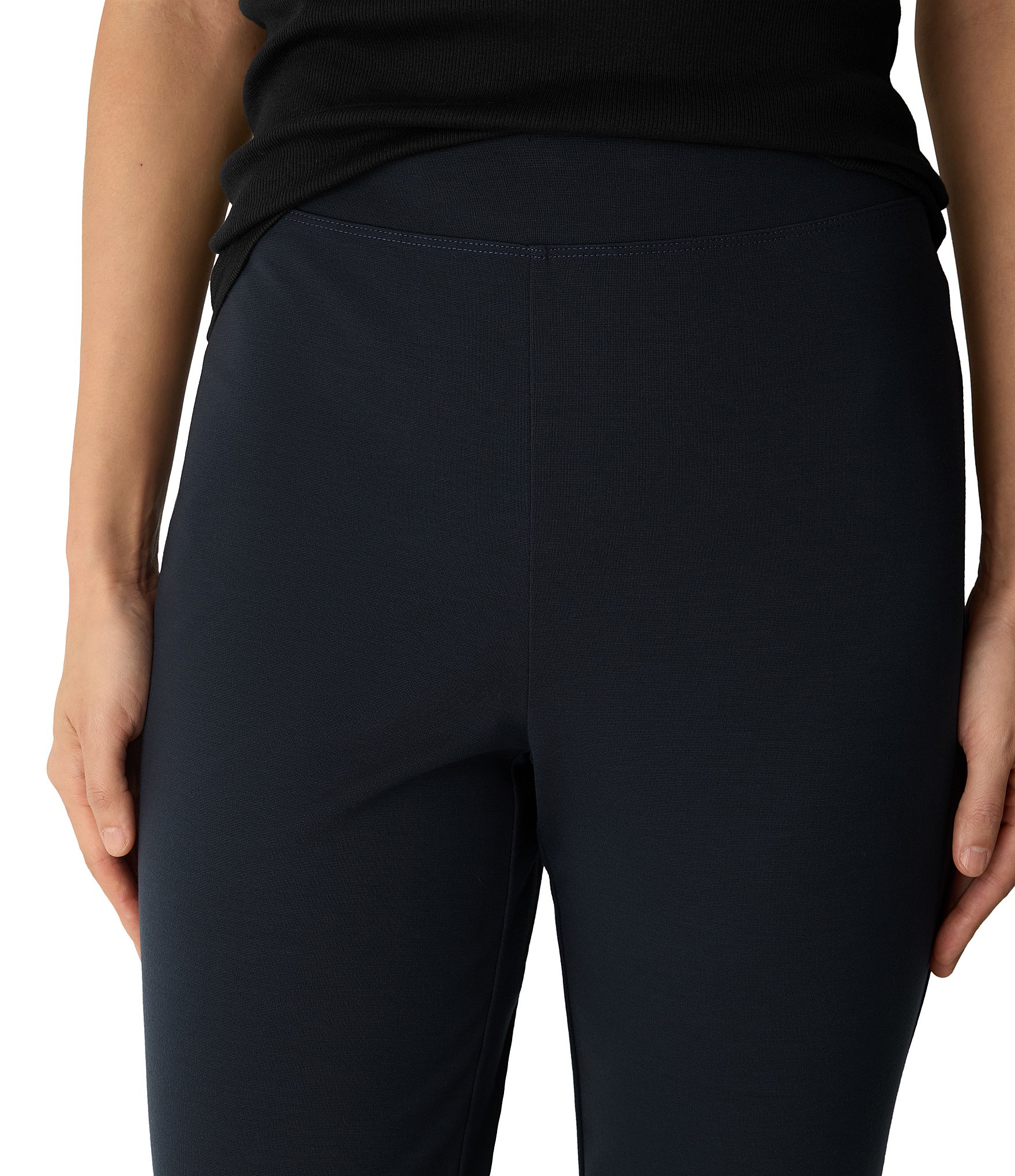 Eileen Fisher Straight Leg Pull-On Slim Ankle Pants