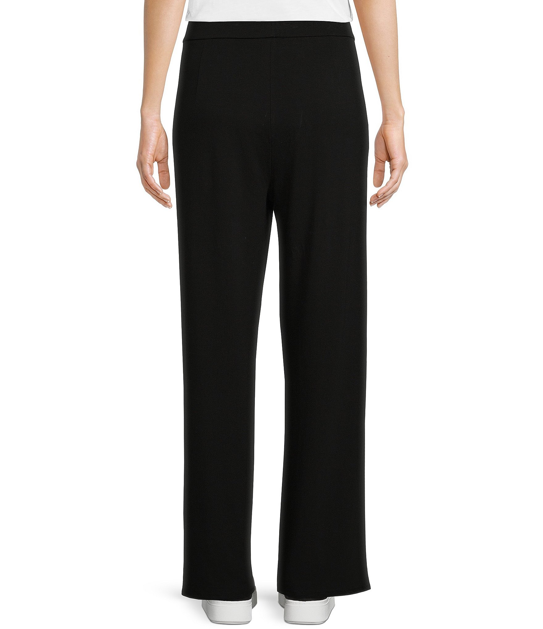 Eileen Fisher Tencel™ Lyocell Stretch Knit Jersey Wide Leg Pull-On Pants