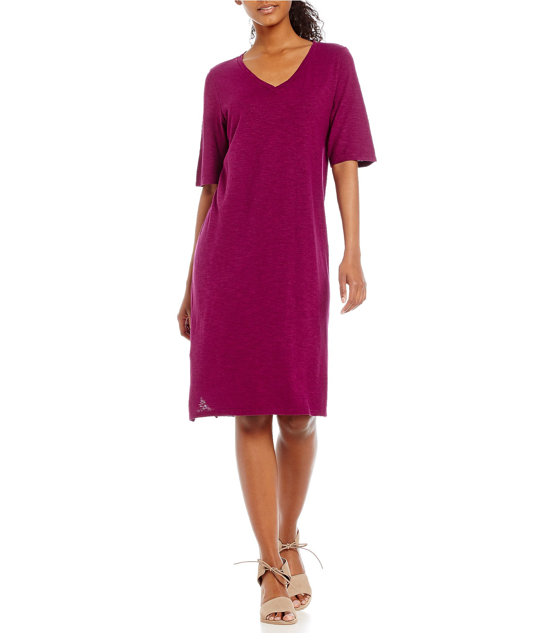 Eileen Fisher V-Neck Dress | Dillards