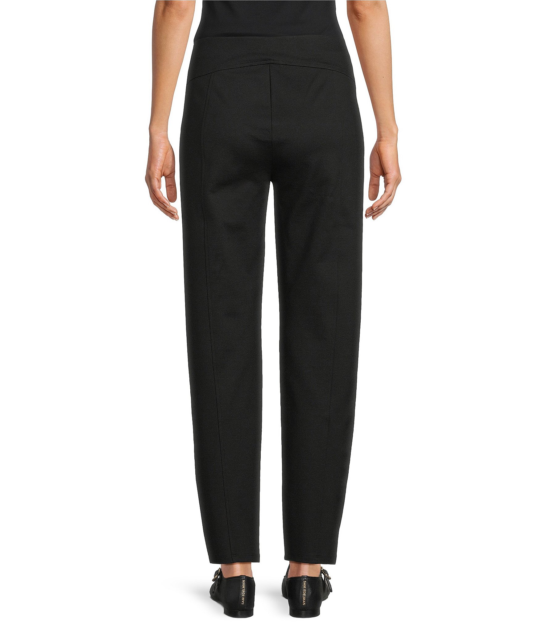 Eileen Fisher Washable Flex Ponte Tapered Trouser Pull-On Ankle Pants