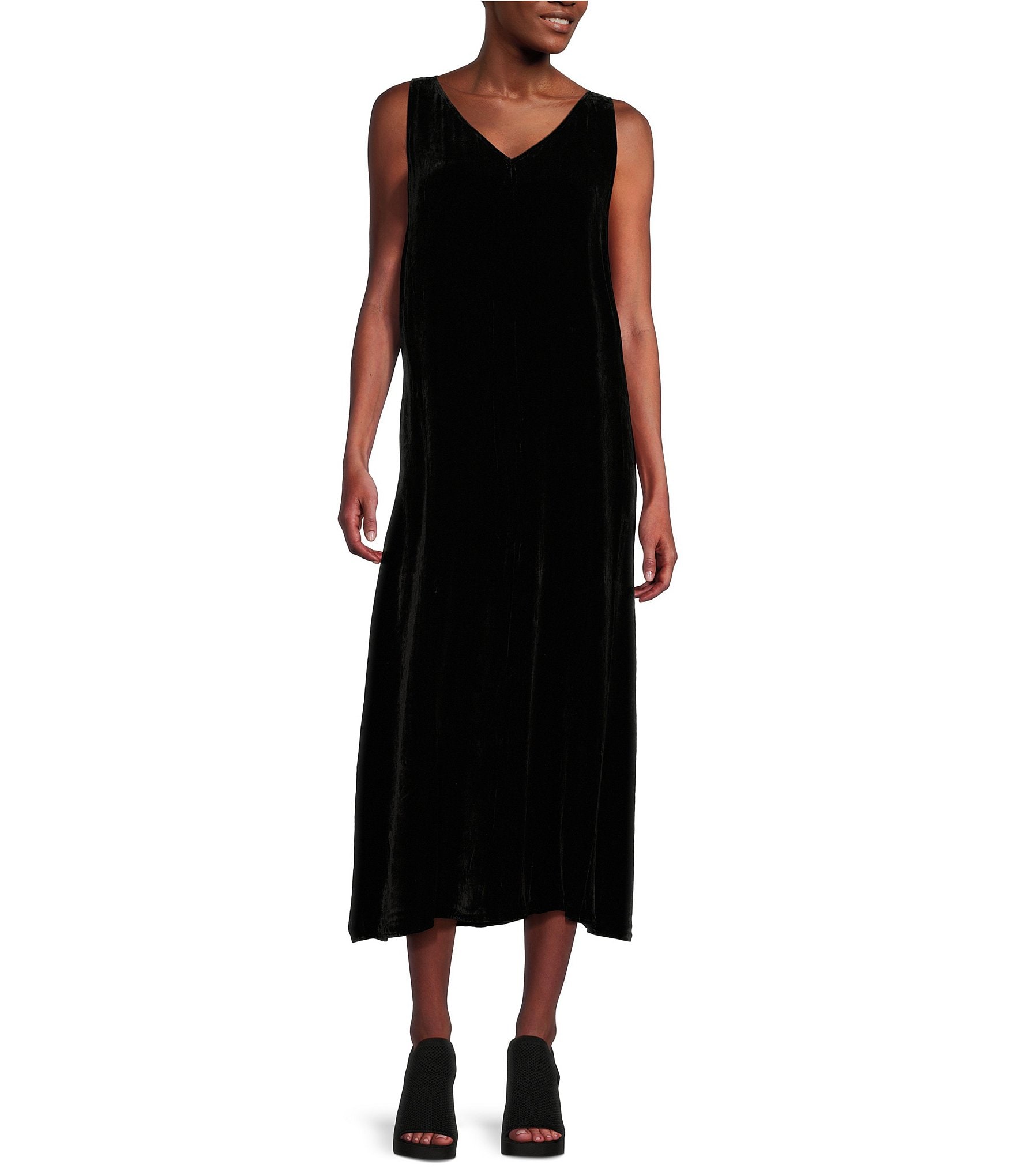 Eileen Fisher velvet wrap newest dress