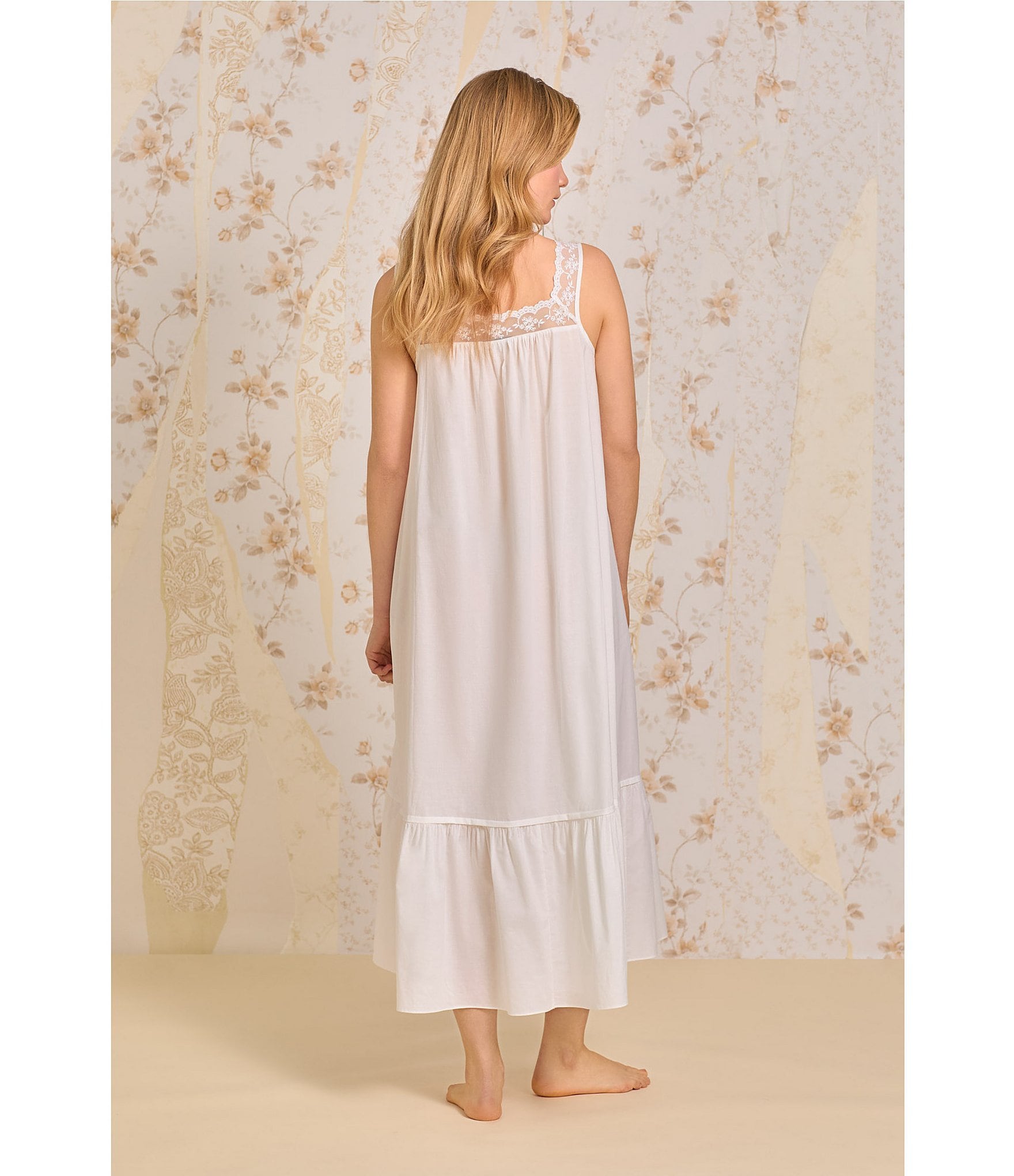 Eileen West Julia Solid Woven Cotton Ballet Nightgown