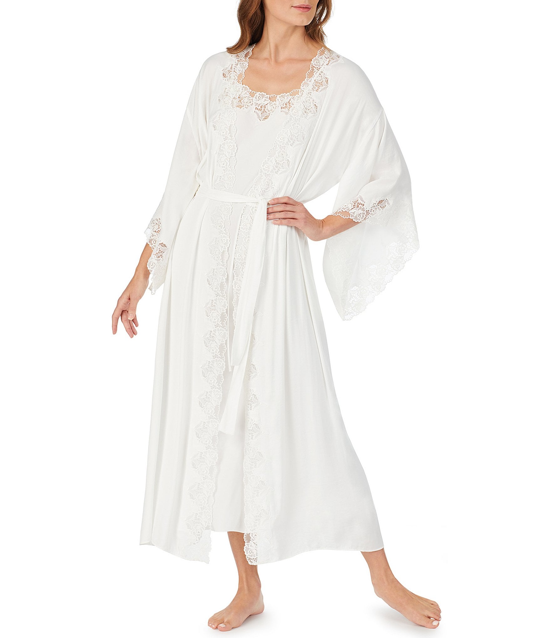 long satin wrap robe