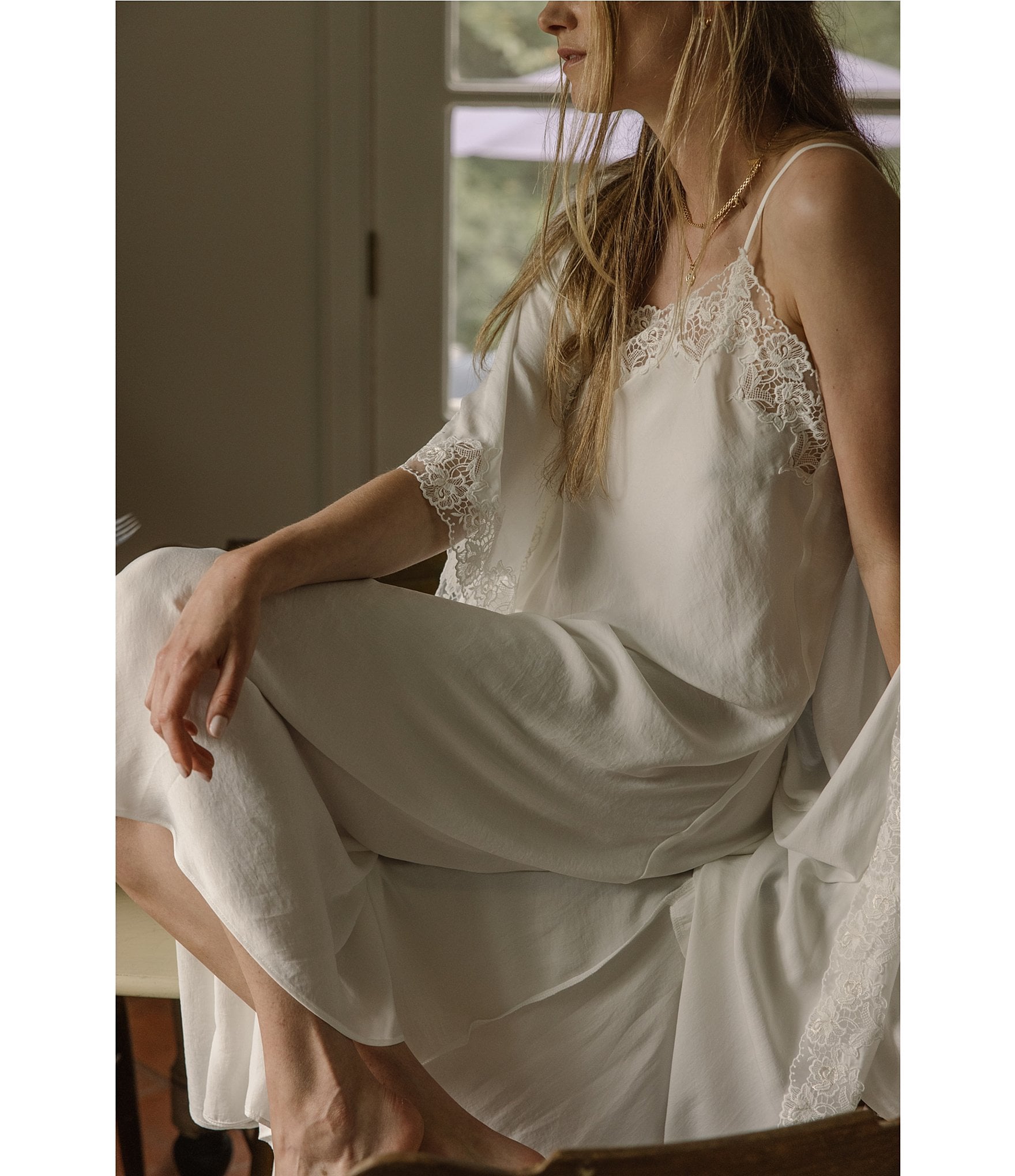 Eileen West Silky Satin Long Nightgown