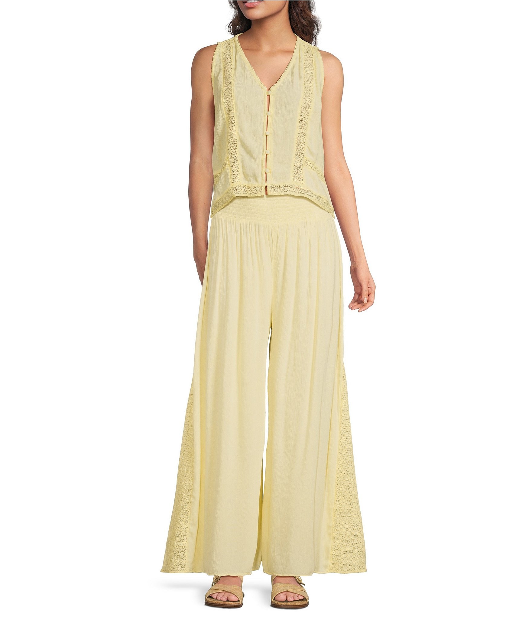 ELAN Coordinating Wide Leg Pull-On Pants