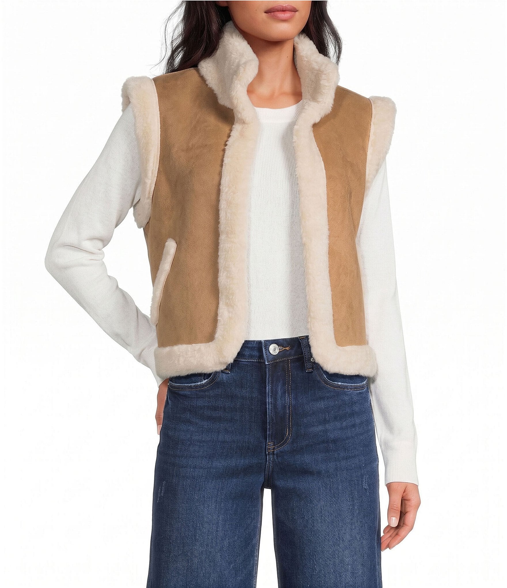 Elan Sleeveless Open Front Vest