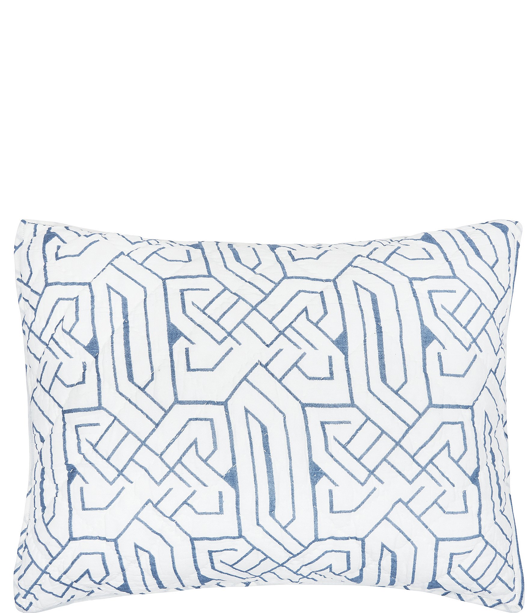 ELISABETH YORK Marlowe Storm Geometric Pattern Cotton Gauze Sham