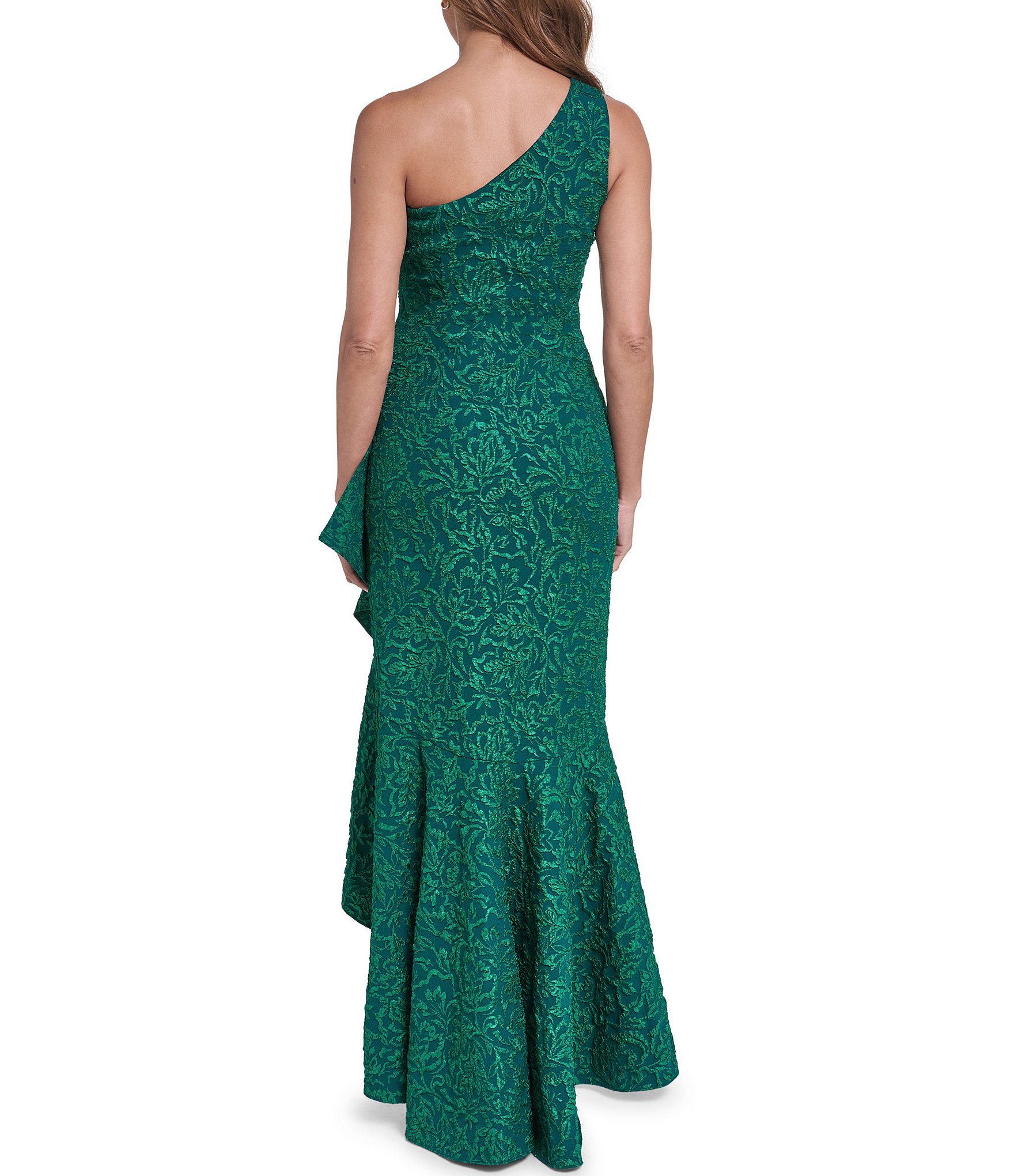 Eliza J One Shoulder Jacquard Sheath Dress