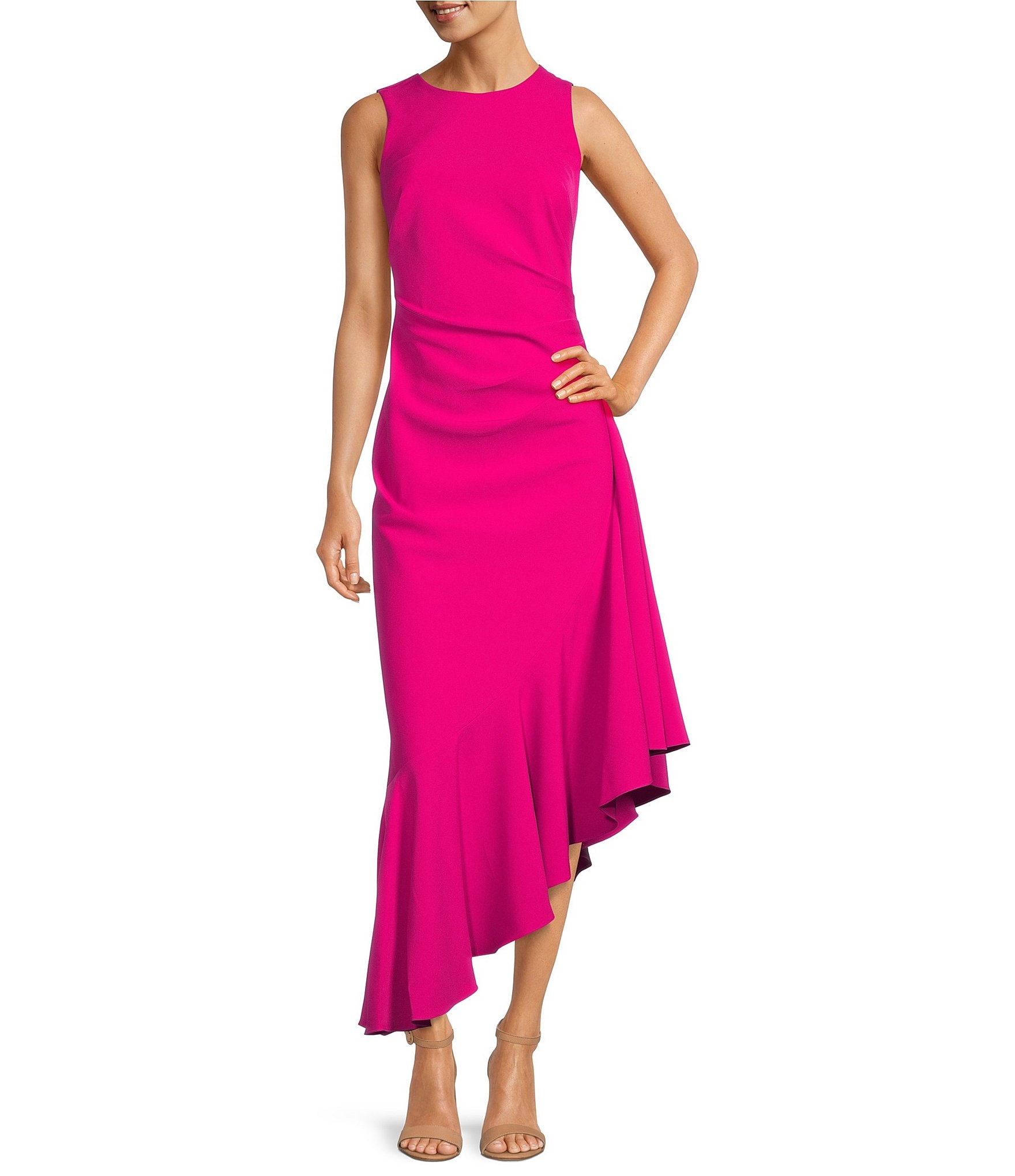 Eliza J Womens High-Low Gown with Scoop Back Formal Dress