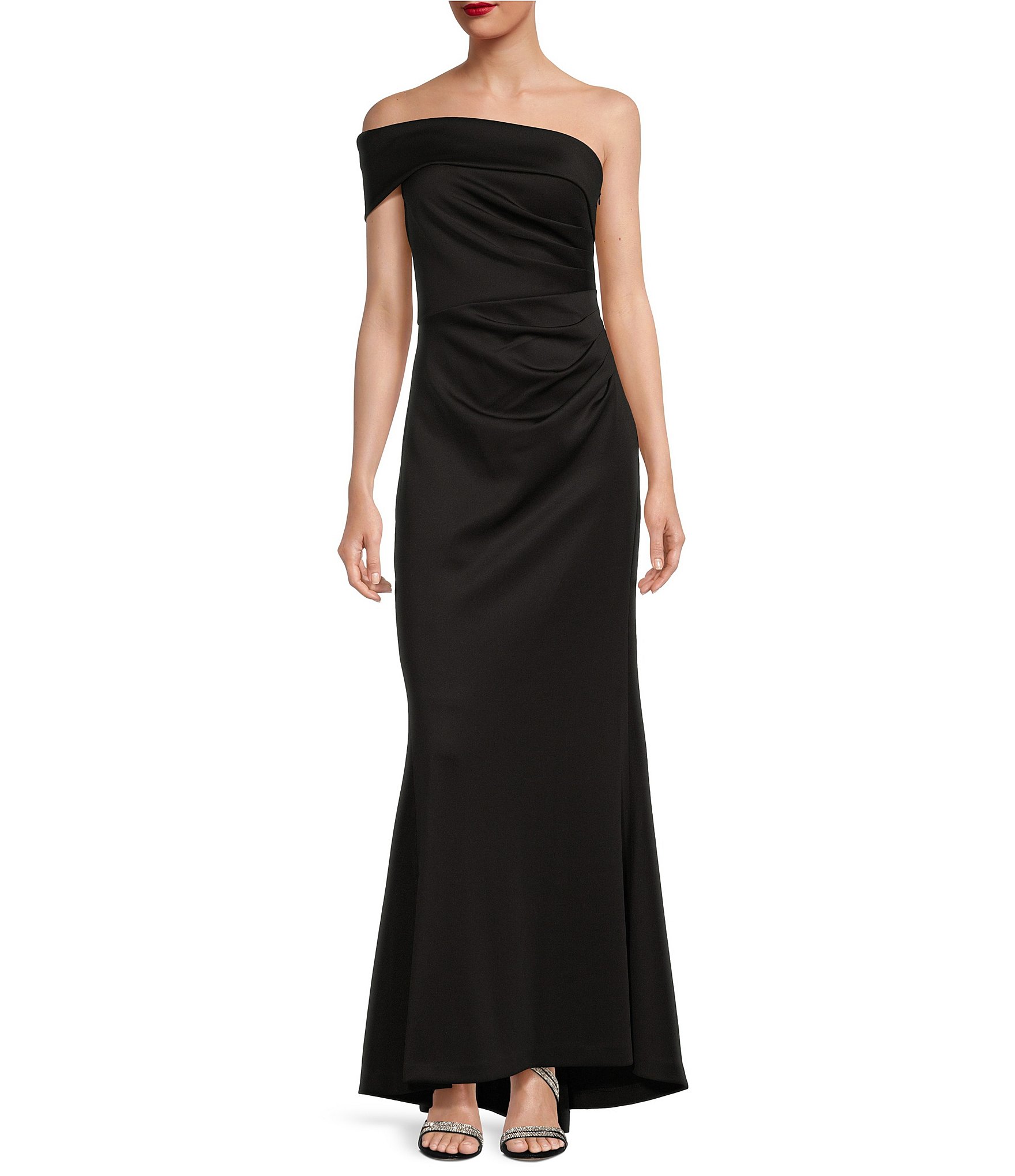 Eliza J Stretch Off-the-Shoulder Sleeveless Gown | Dillard's