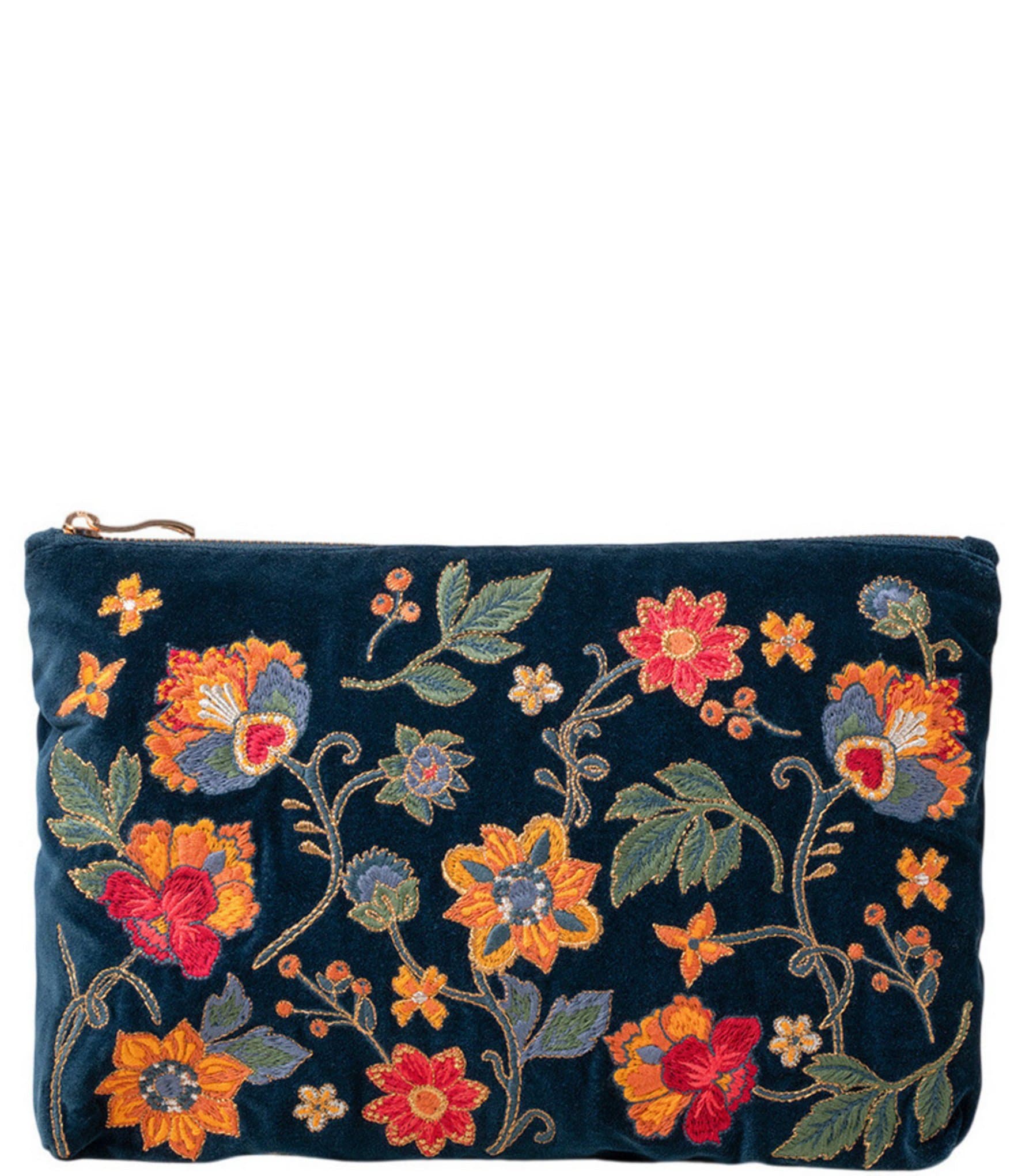 Elizabeth Scarlett Botanical Garden Velvet Everyday Pouch