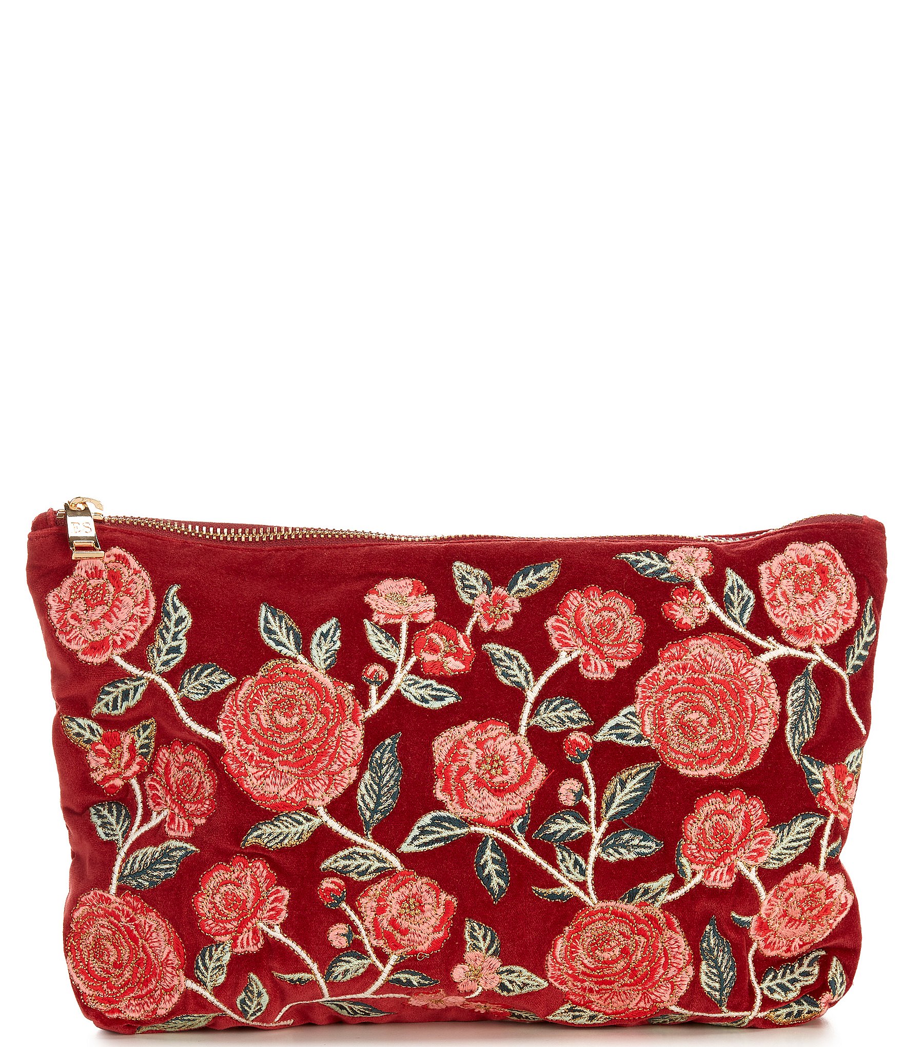 Elizabeth Scarlett Camellia Romance Velvet Everyday Pouch