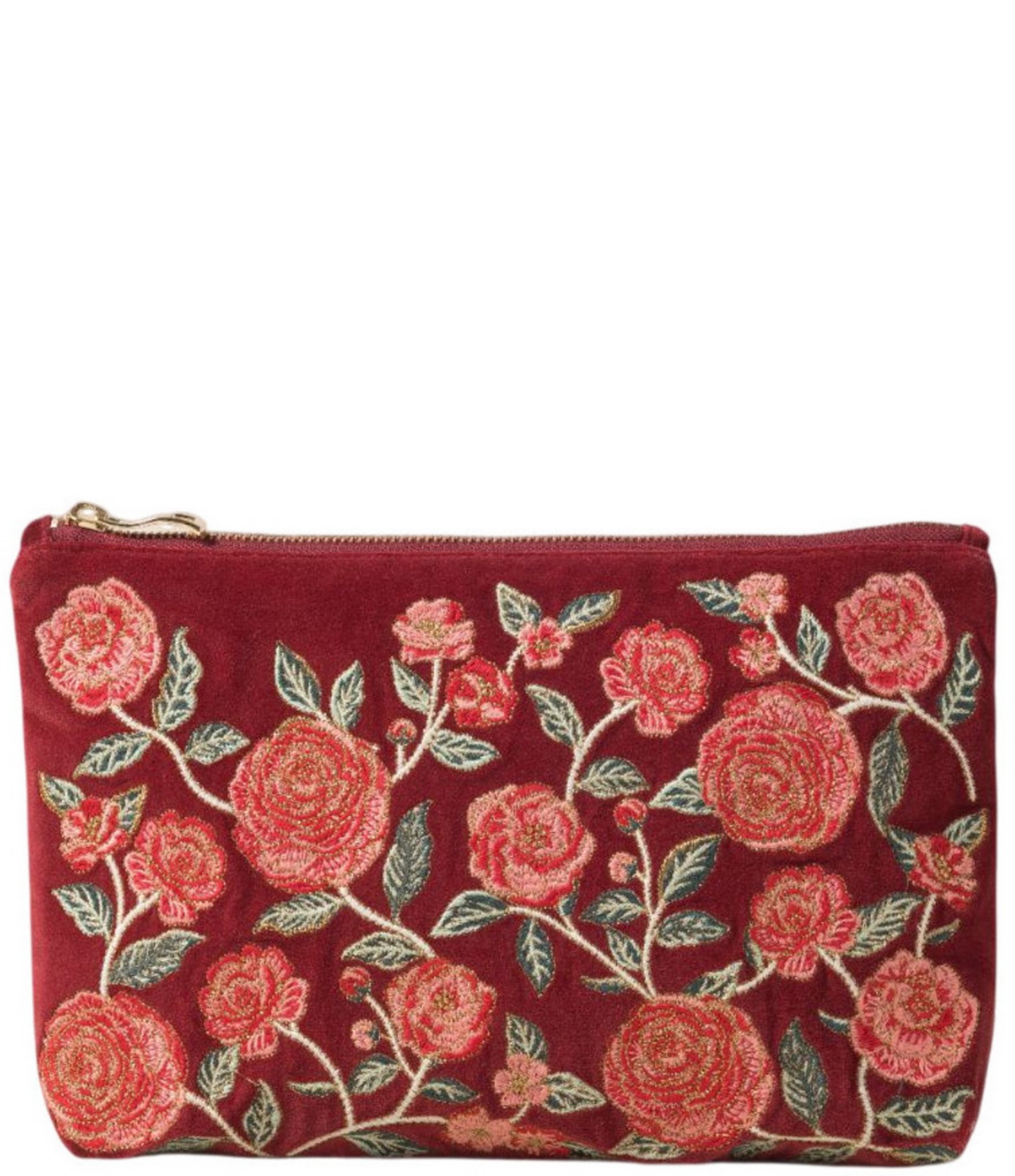 Elizabeth Scarlett Camellia Romance Velvet Everyday Pouch