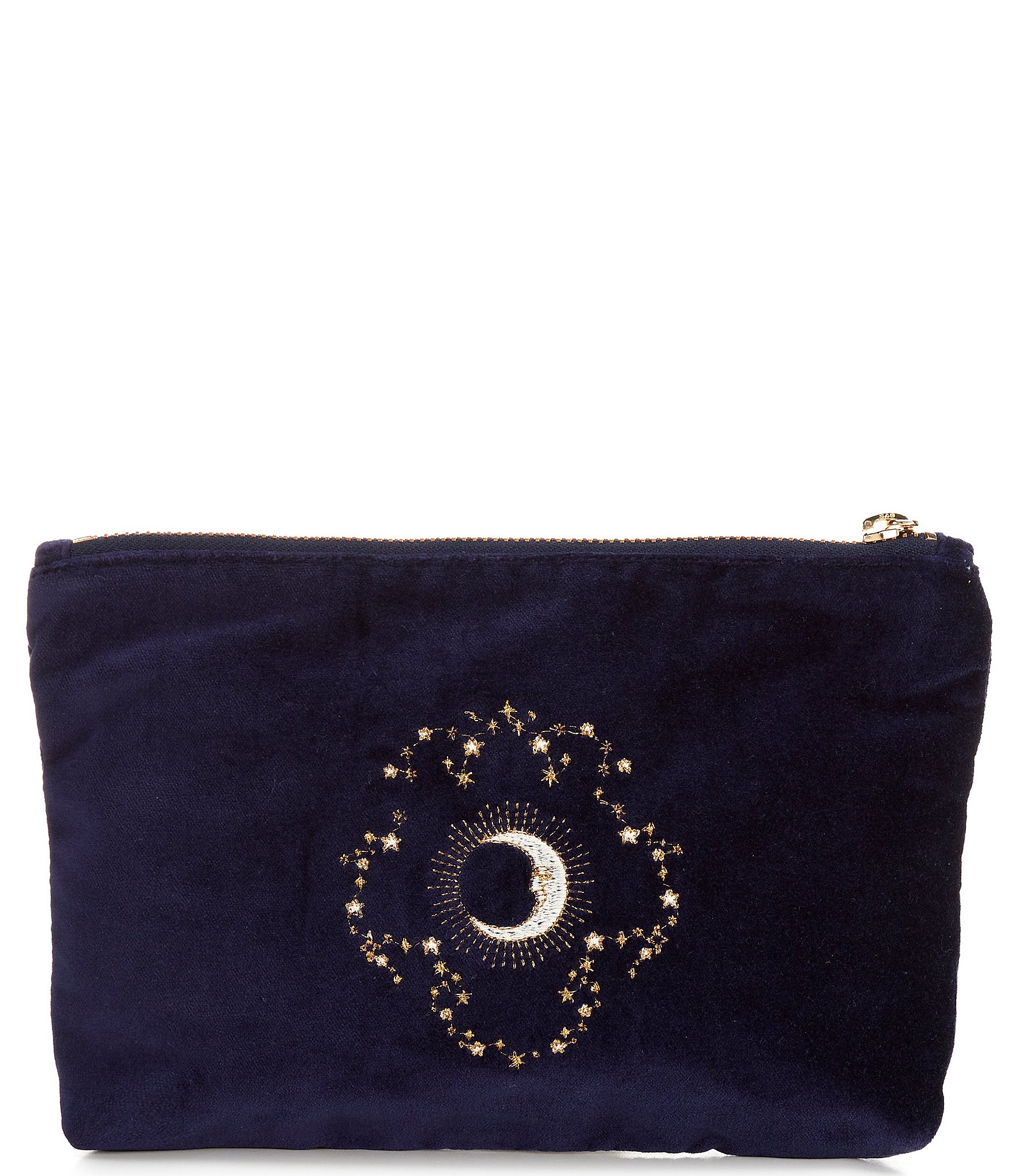 Elizabeth Scarlett Celestial Sun & Moon Velvet Mini Pouch