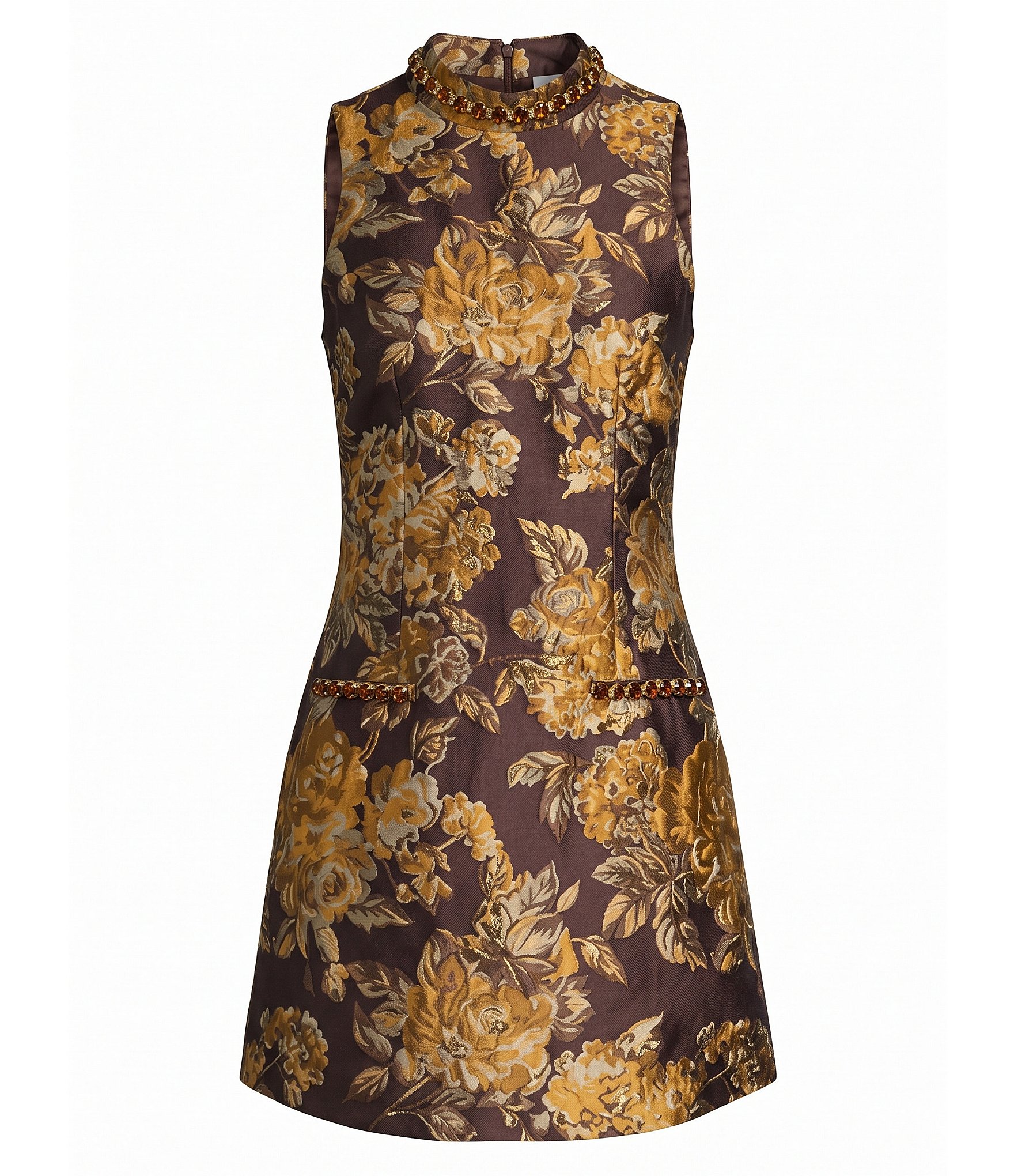 ELLIATT Irisa Jacquard Floral Sheath Mini Dress