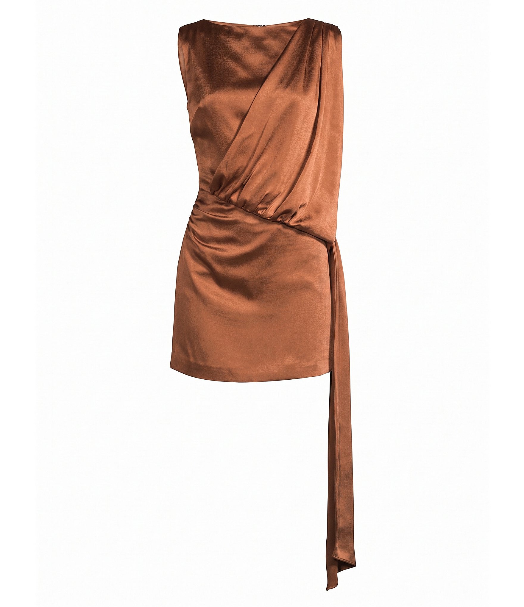 ELLIATT Zimelle Sash Satin Mini Dress