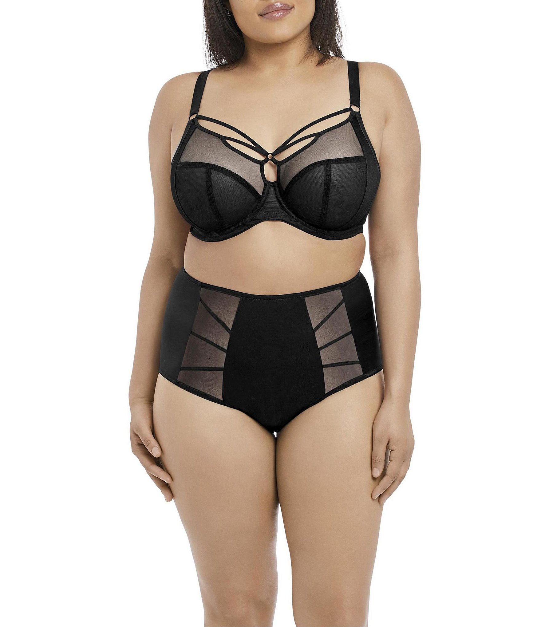 Elomi Sachi Sheer Mesh High-Waist Brief Panty