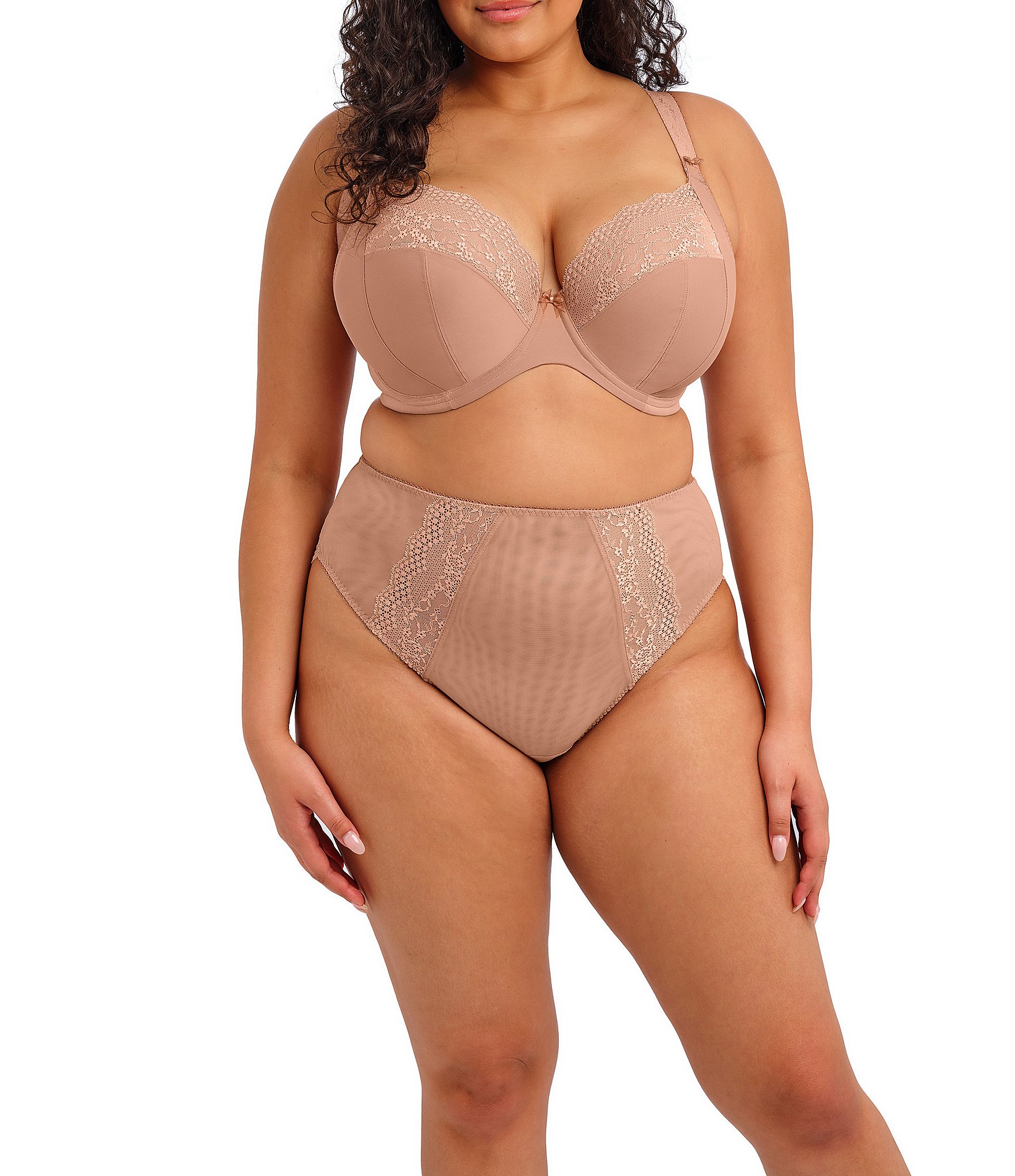 Elomi Lucie Solid Full Busted Underwire Stretch Plunge Bra