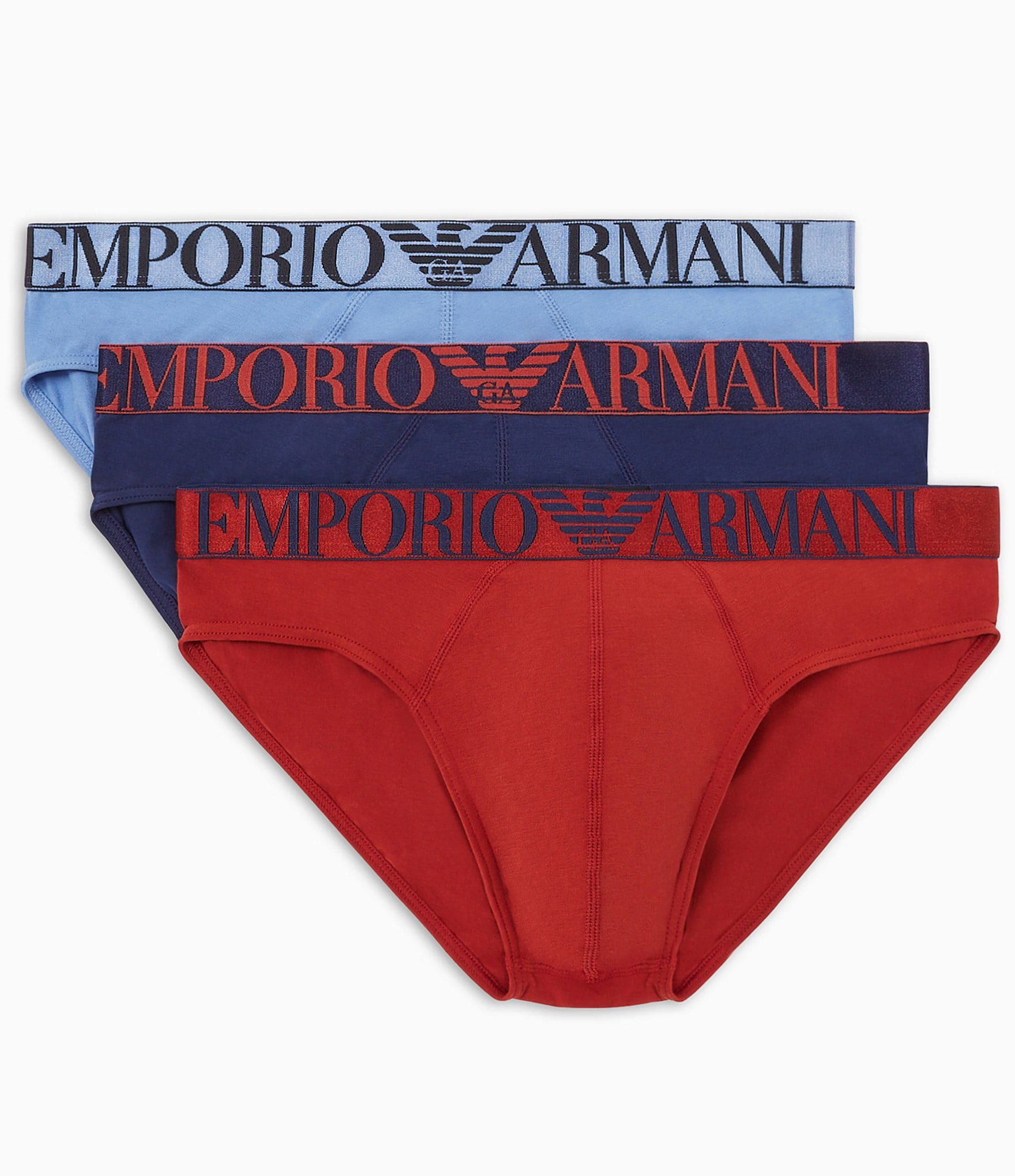 Emporio Armani Solid Briefs 3-Pack | Dillard's