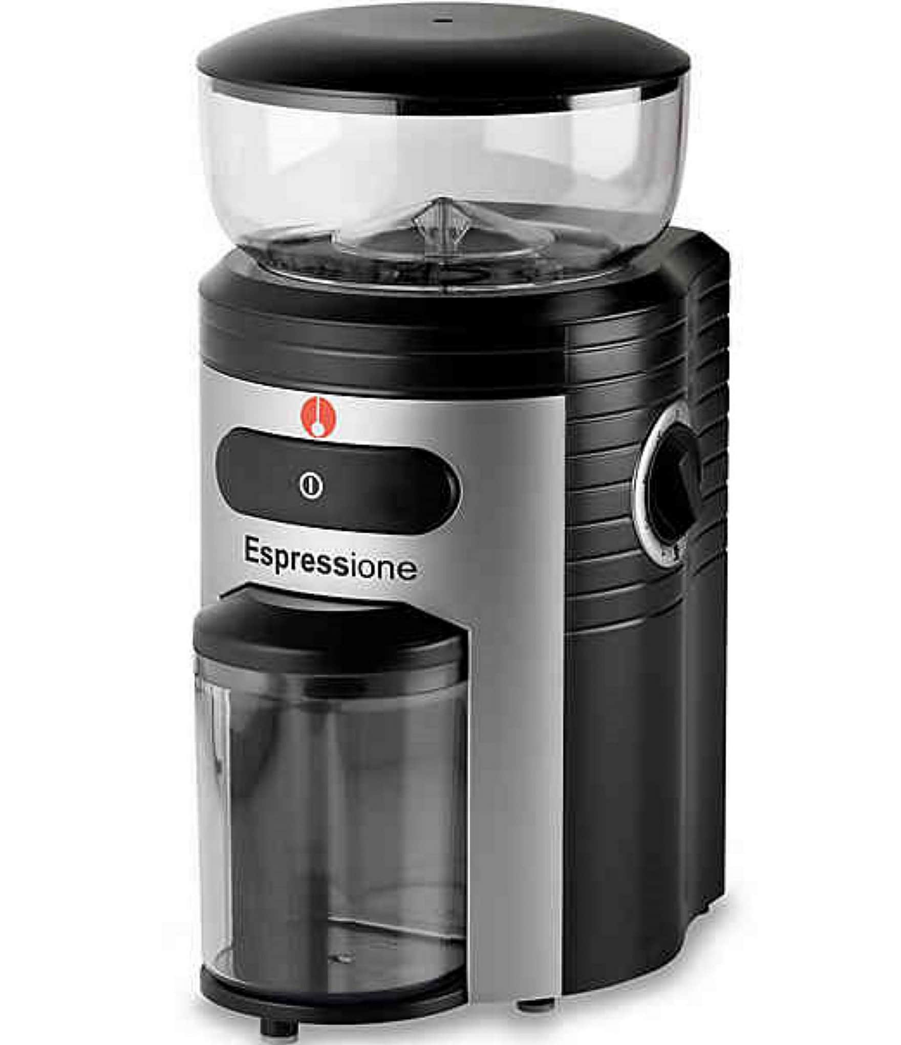 350 W Conical Burr Coffee Grinder, 1200g Commercial Espresso Coffee Grinder  - Heavy Duty Cast Aluminum Body/Extra Wide Dosing Capability (US Stock)