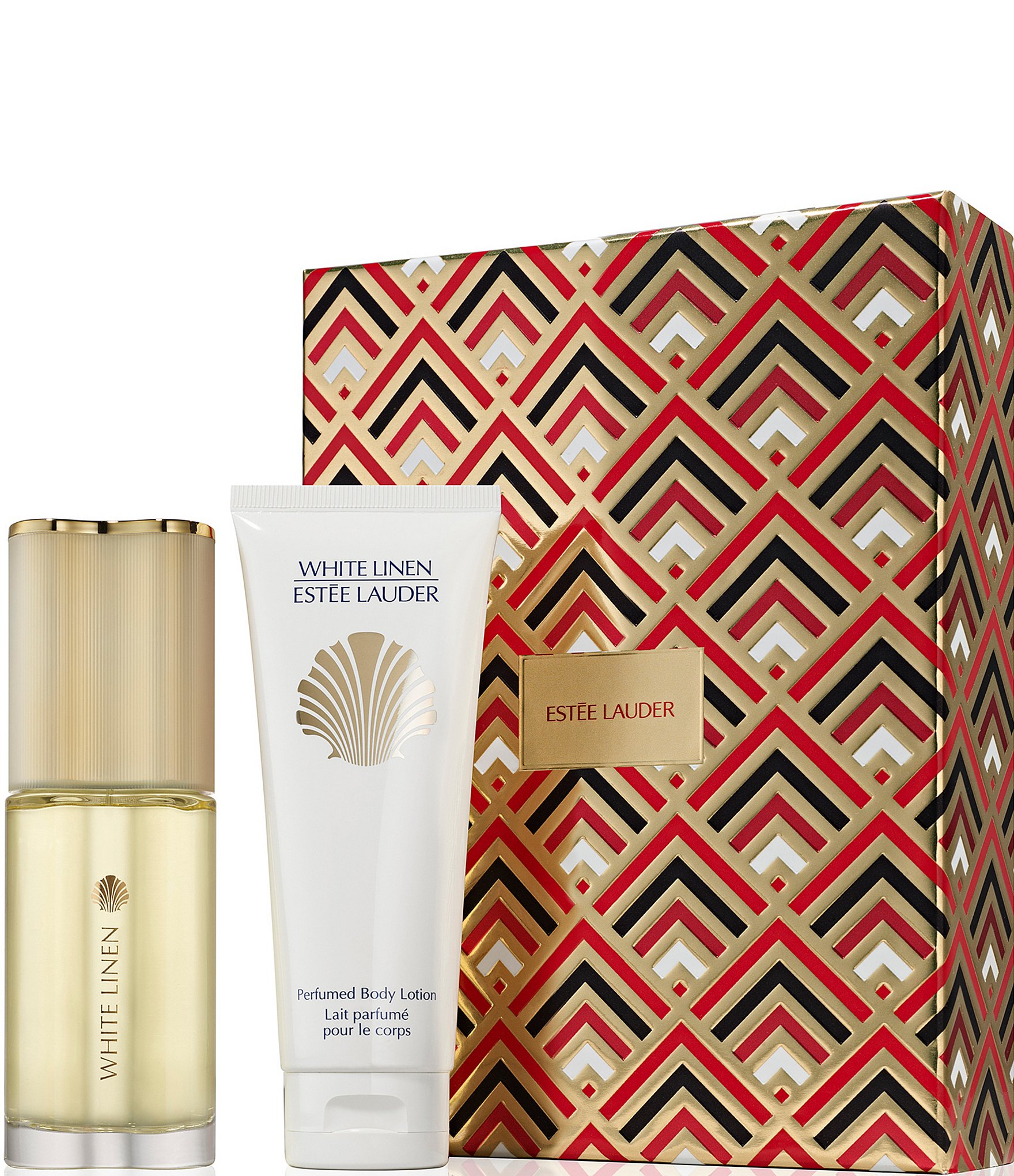 Estee Lauder white linen store set