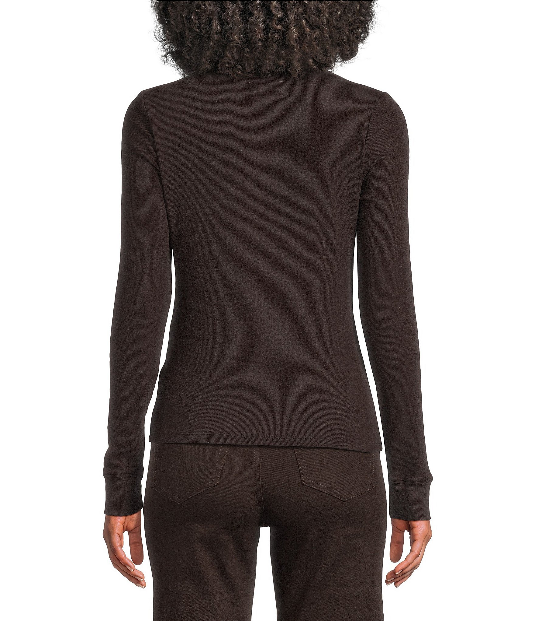 Every Crew Neck Long Sleeve Ribbed Knit Shirt