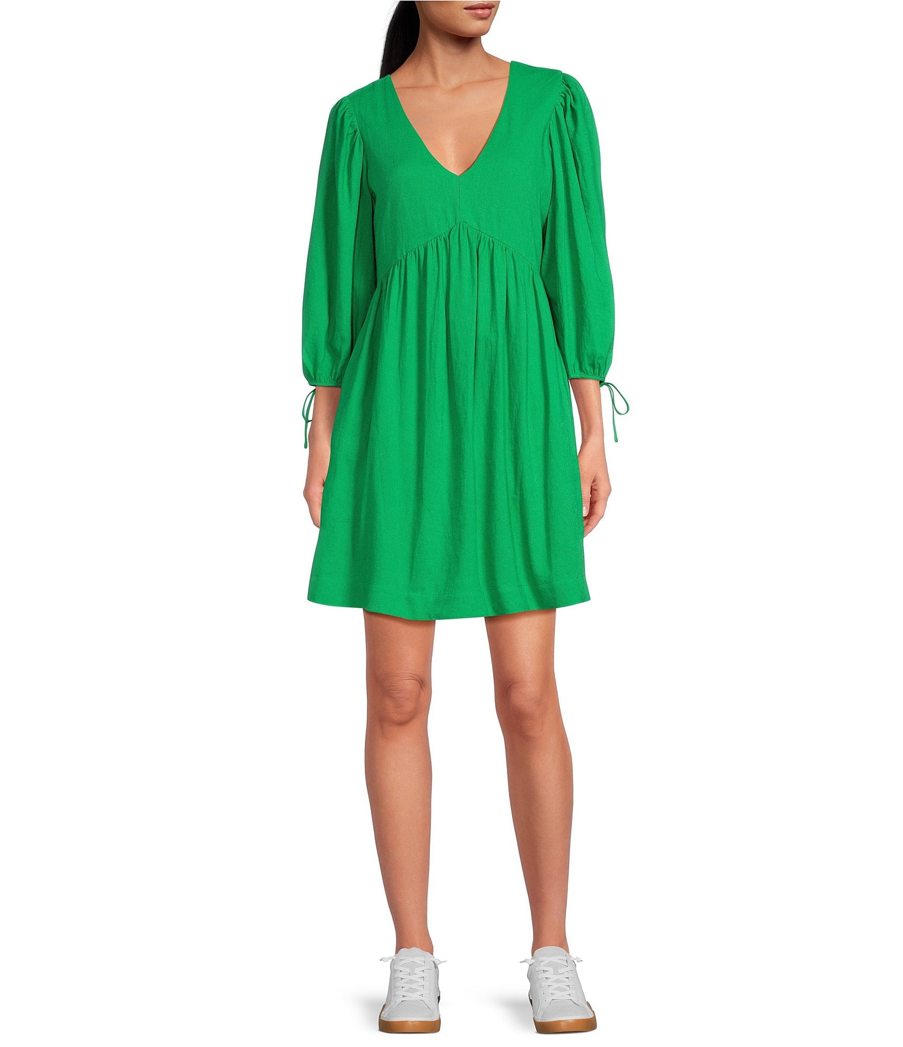 Every V Neck Linen Blend Sundress Dillard s every-v-neck-linen-blend-sundress-dillard-s