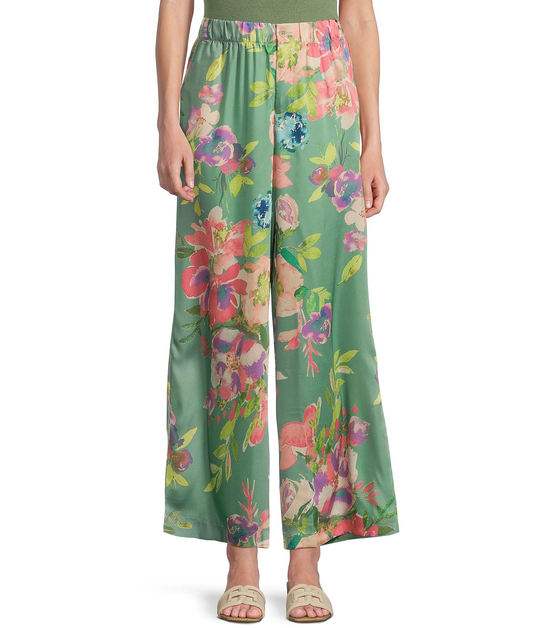 Evolutionary Floral Print Pants | Dillard's