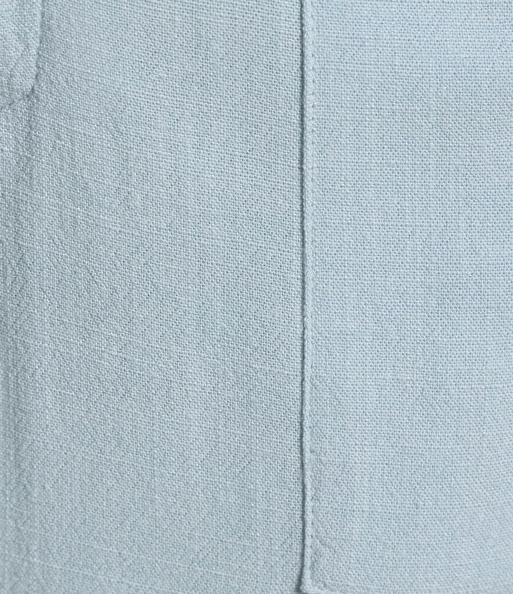 Evolutionary Linen Tencel Blend Mid Rise Button Front Flat Front Wide Leg Pants