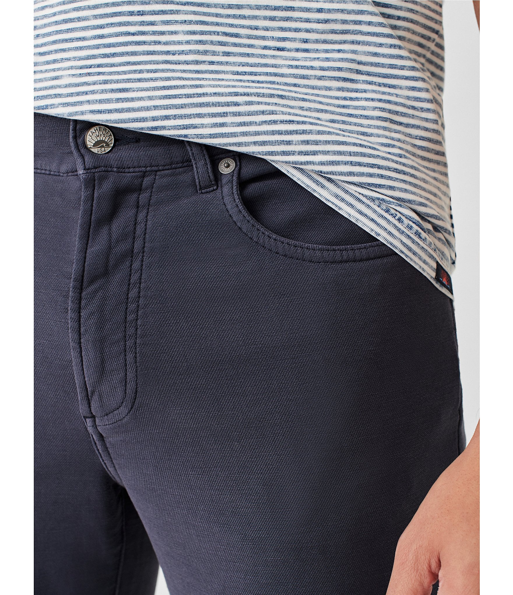 Faherty Big & Tall Stretch Terry 5-Pocket Pants