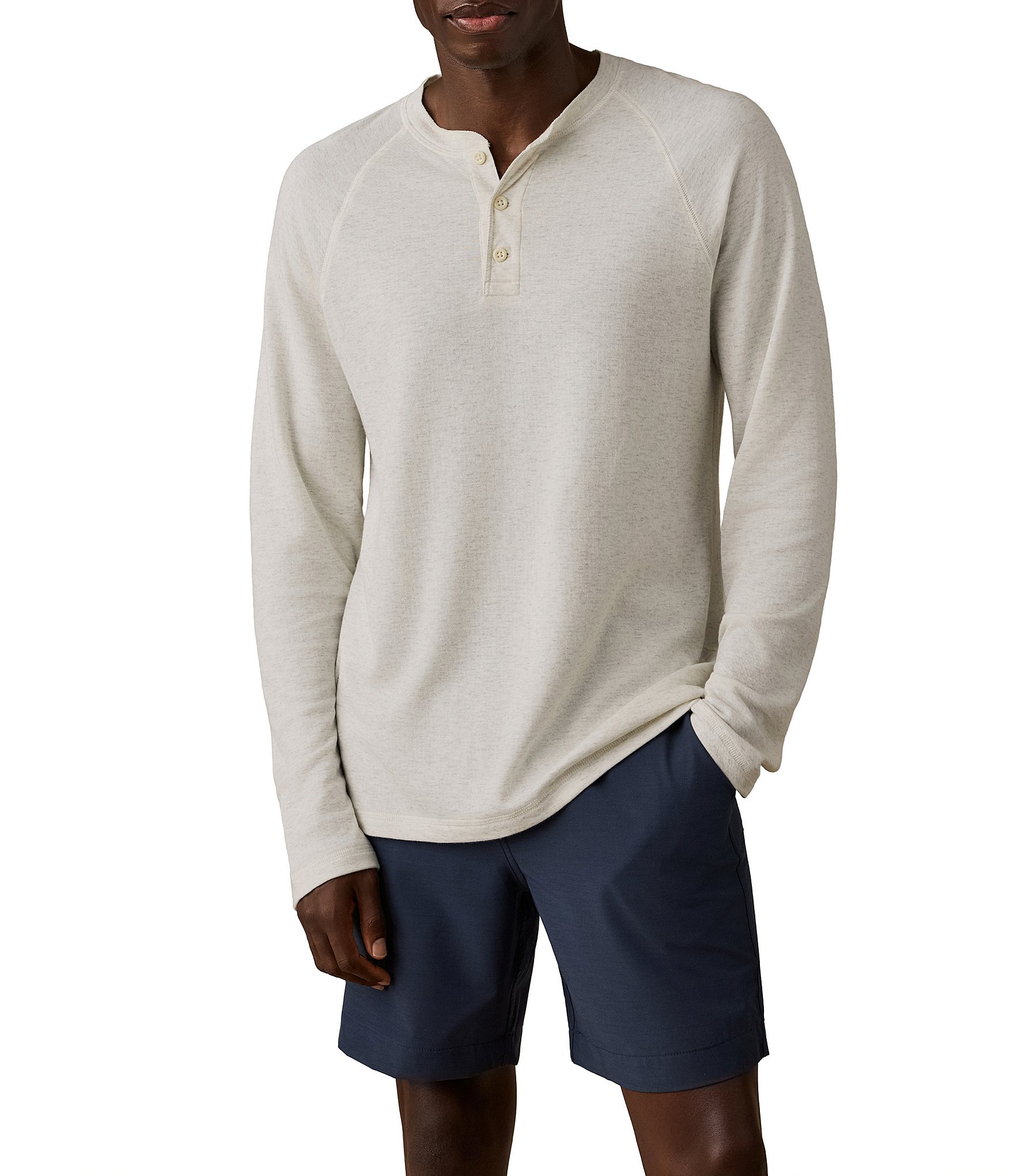 Faherty Cloud Long Sleeve Henley Shirt