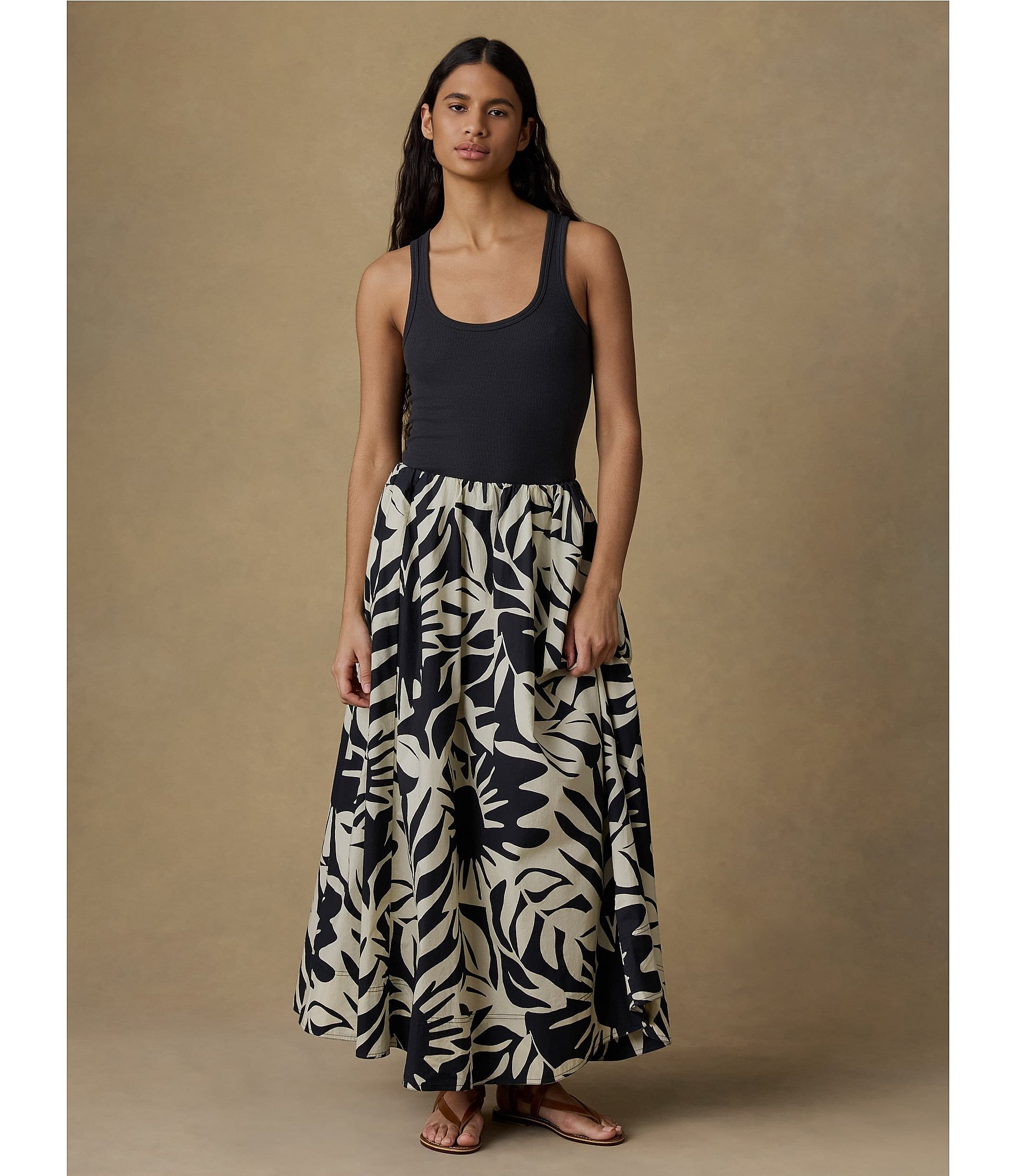 Faherty Coastal Nera Woven A-Line Coordinating Maxi Skirt