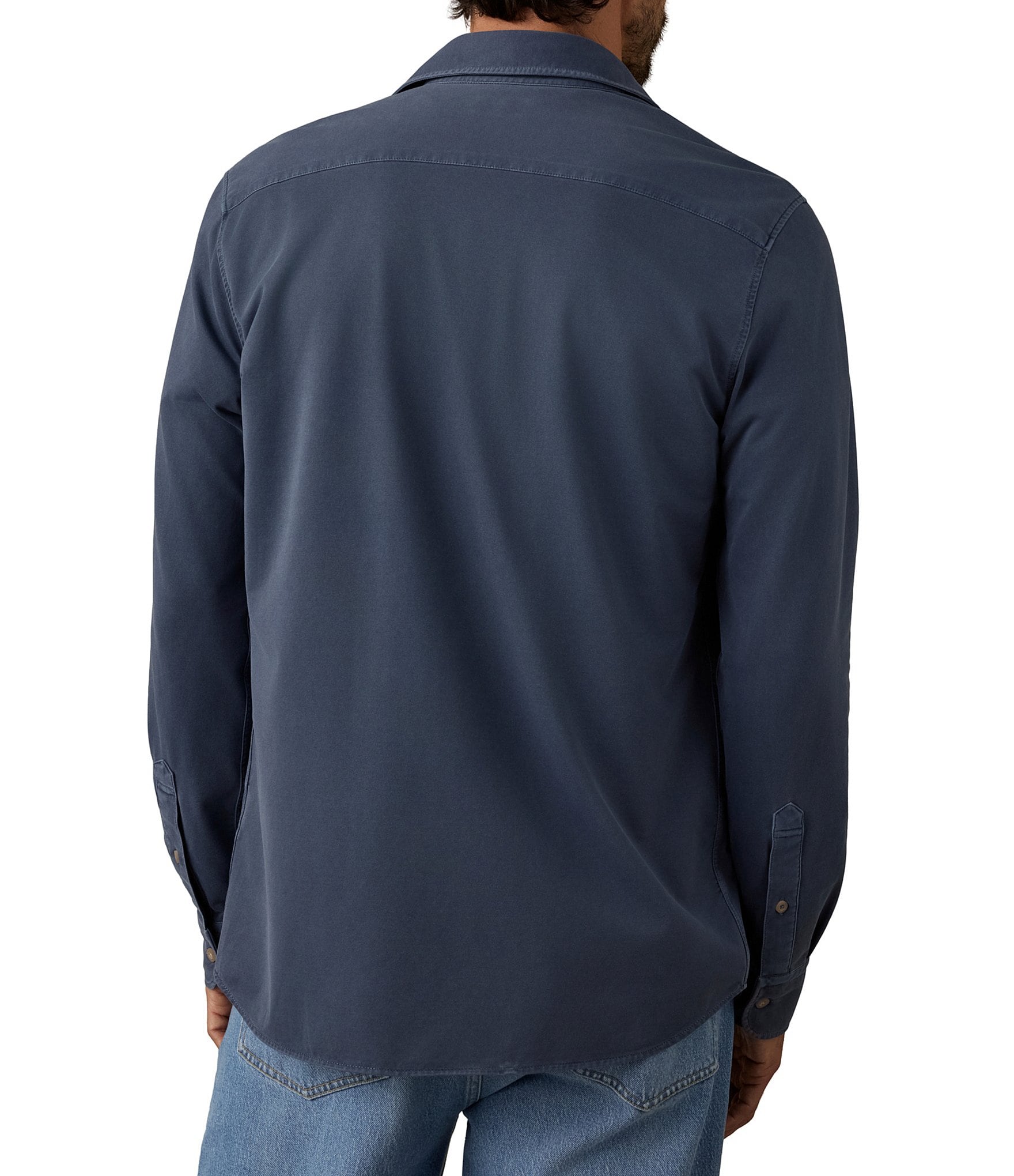 Faherty Costa Pique Long Sleeve Woven Shirt