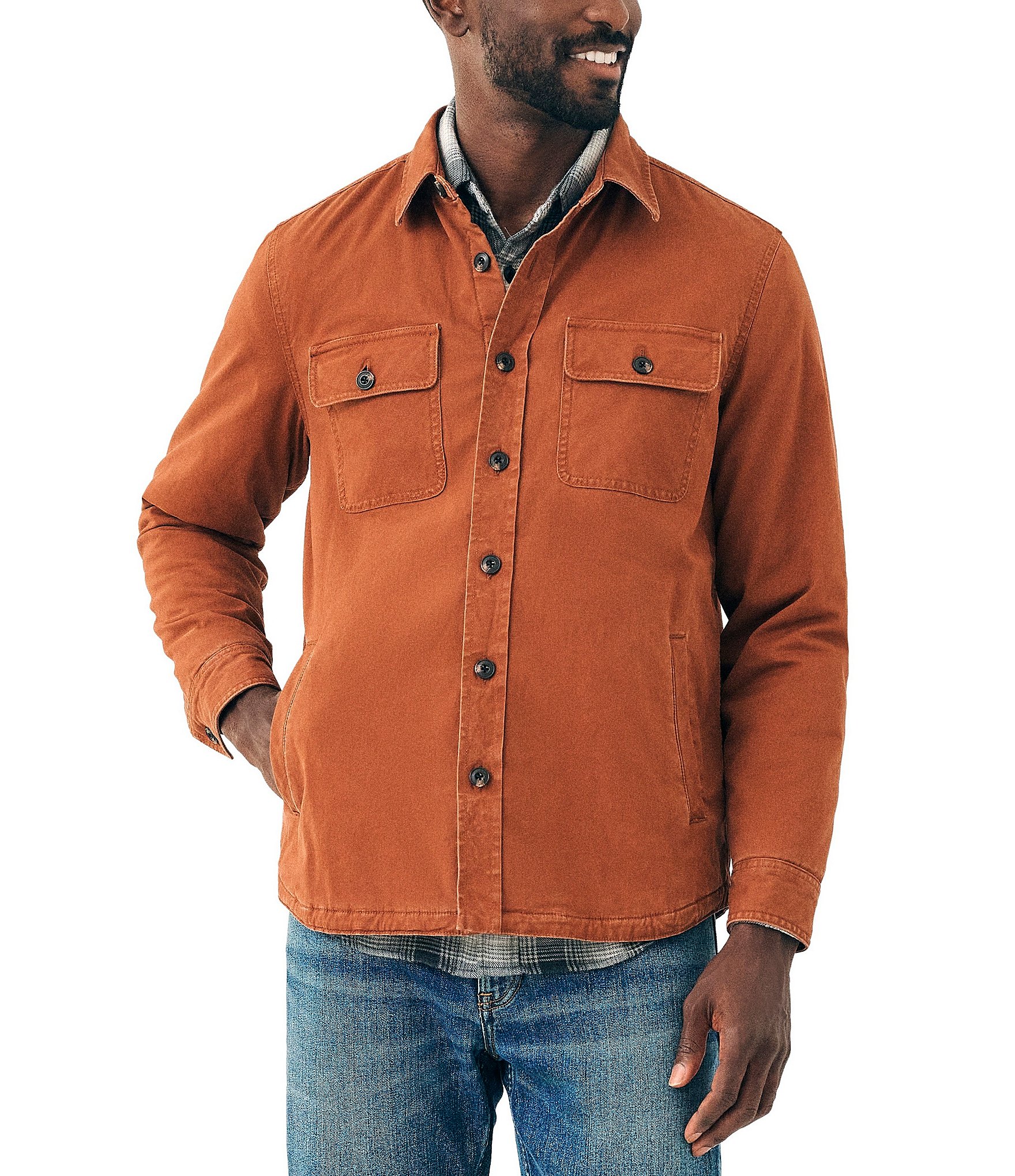 Faherty DGF Stretch Blanket Lined CPO Shirt Jacket | Dillard's