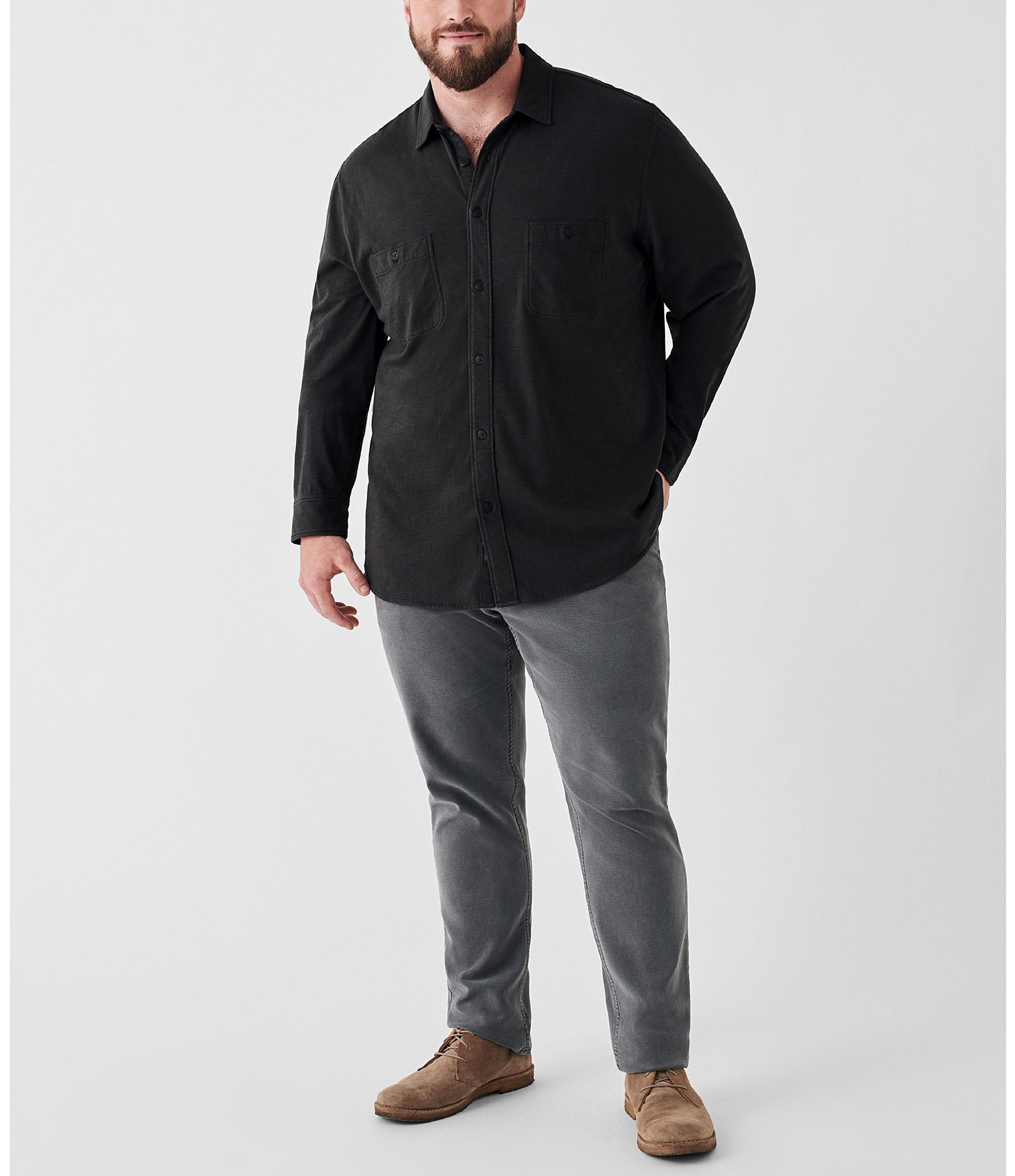 Faherty Knit Seasons Long-Sleeve Woven Shirt