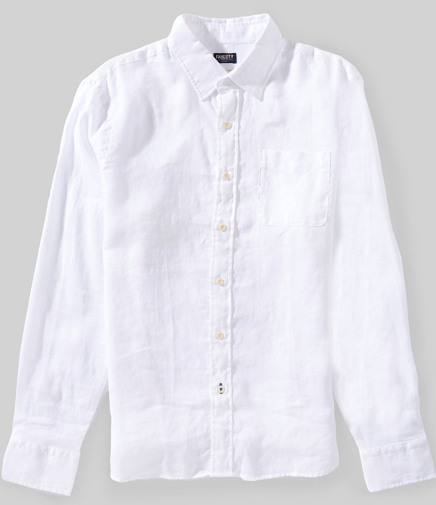knee length dresses for ladies Alexander in White Linen Shirt, 16.5 34/35 main image 0