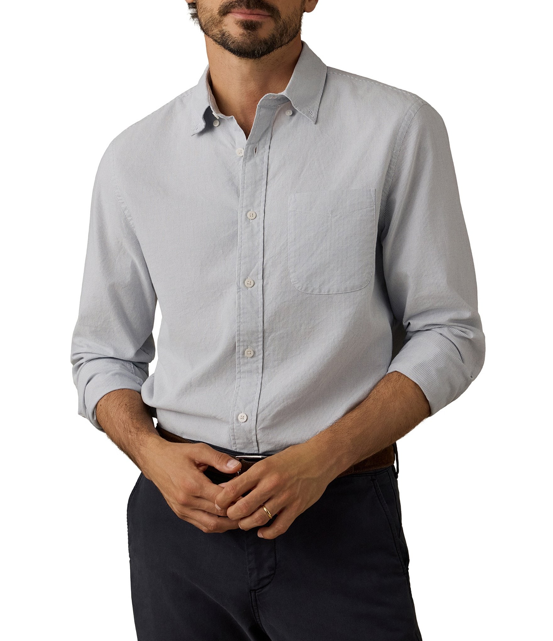 Faherty Laundered Oxford Long Sleeve Woven Shirt